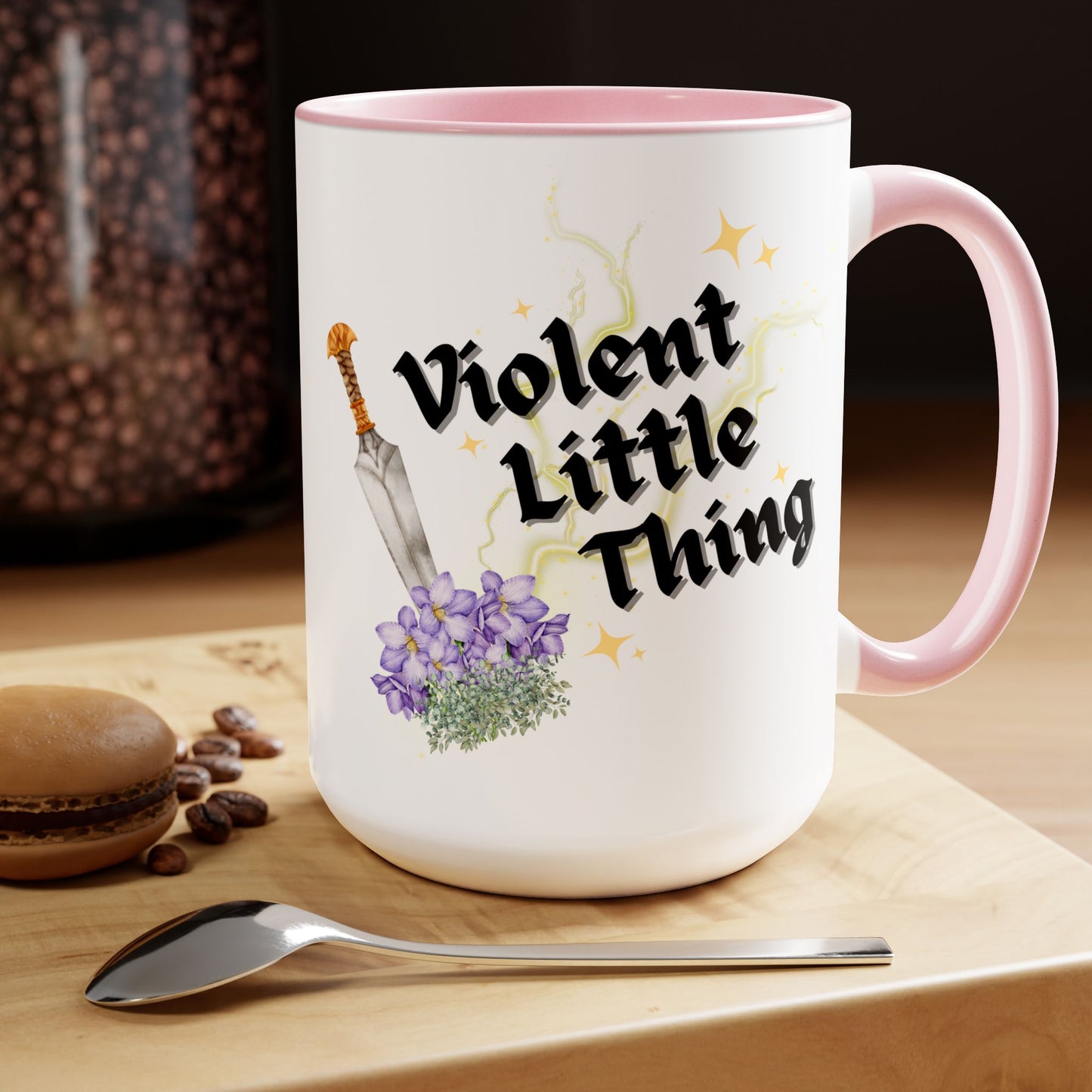 Violent Little Thing Mug, Fourth Wing Coffee Mug, Iron Flame Coffee Mug, Bookish Merch, Fourth Wing Merch, Ceramic Mug 15oz, Fantasy