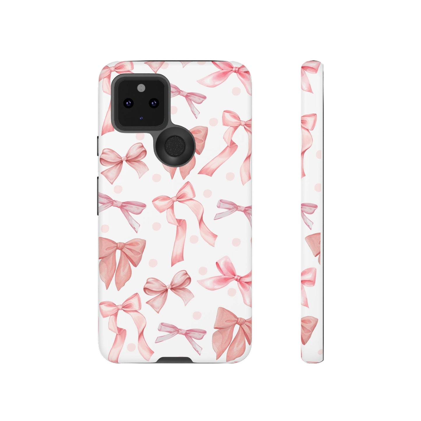 Pink Bows Iphone Phone Case, Polka Dot Bows, Cute Bow Pattern, Girly Phone Case