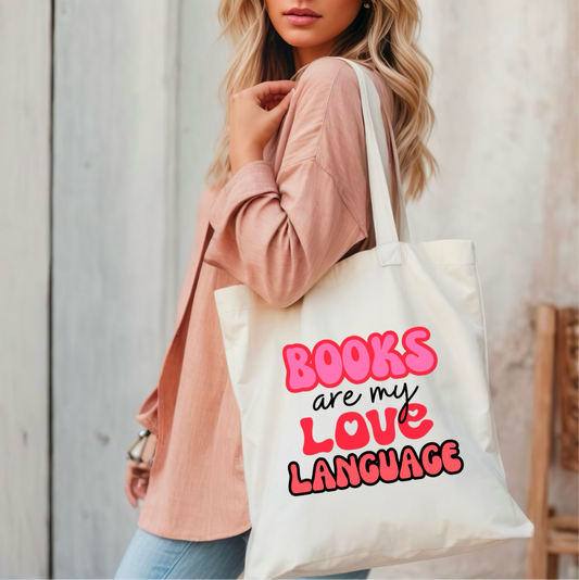 Canvas Tote Bag, Bookish Tote Bag, Book Trope Bag, Romance Book Tropes, Candy Heart Bag, Conversation Heart Bag, Tote Bag