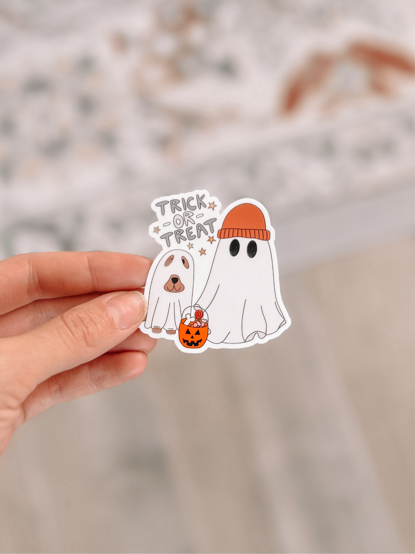 Trick-Or-Treat Ghost Sticker