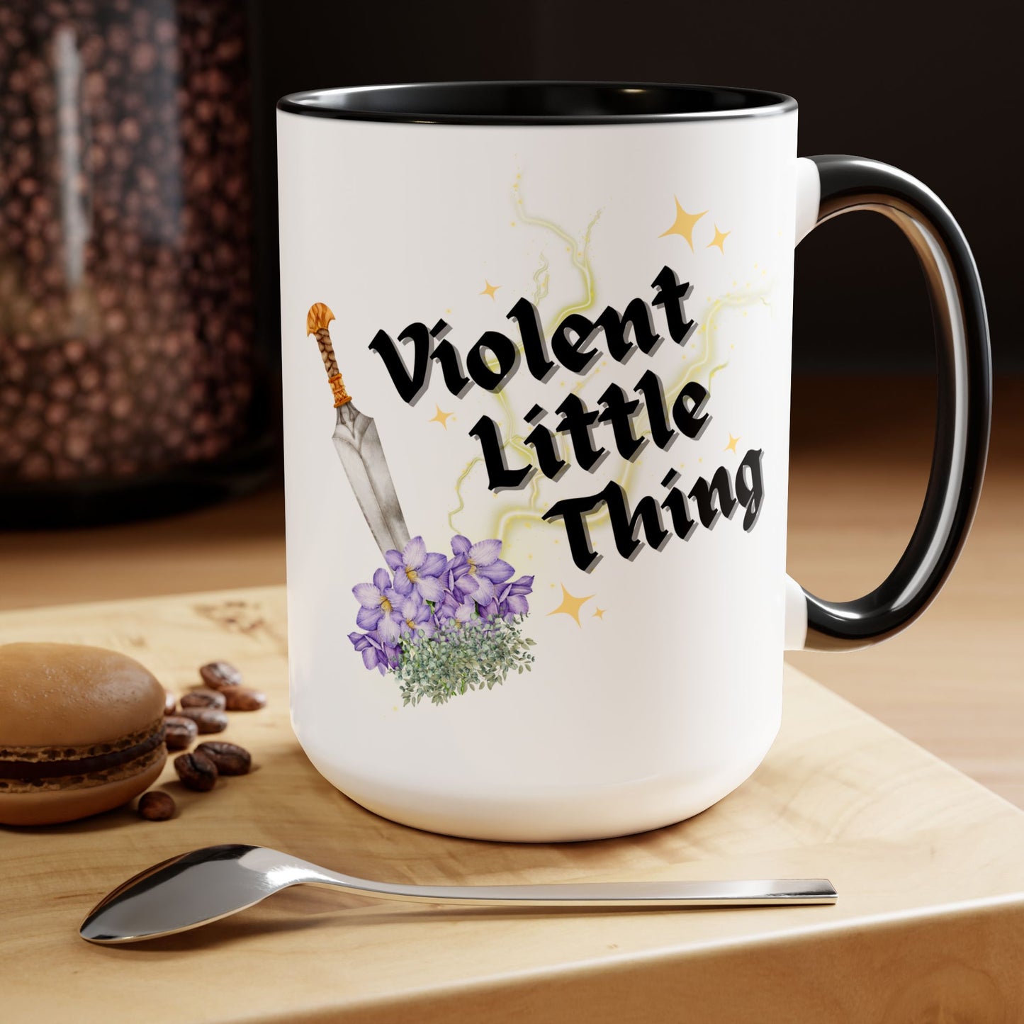 Violent Little Thing Mug, Fourth Wing Coffee Mug, Iron Flame Coffee Mug, Bookish Merch, Fourth Wing Merch, Ceramic Mug 15oz, Fantasy