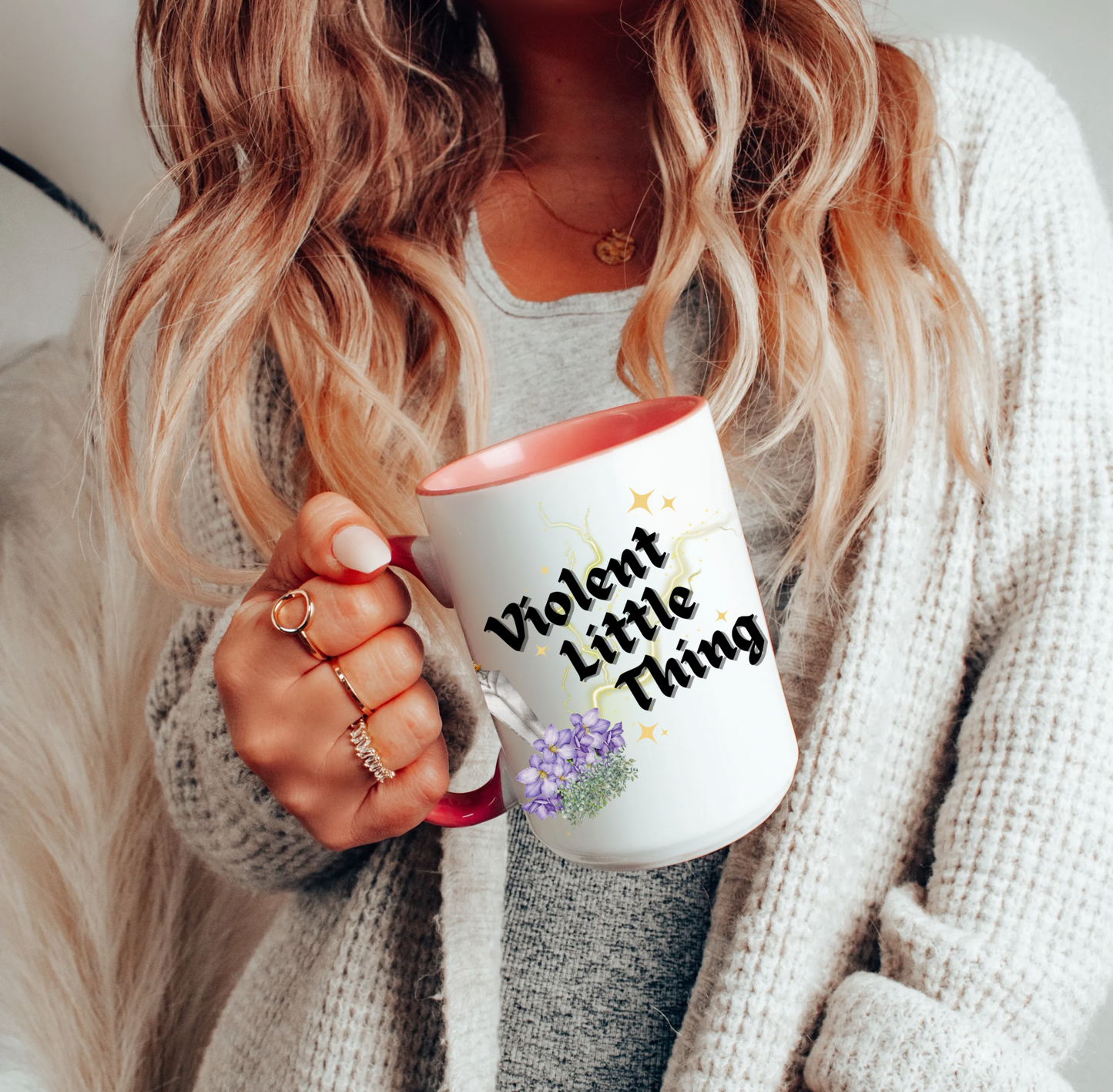 Violent Little Thing Mug, Fourth Wing Coffee Mug, Iron Flame Coffee Mug, Bookish Merch, Fourth Wing Merch, Ceramic Mug 15oz, Fantasy