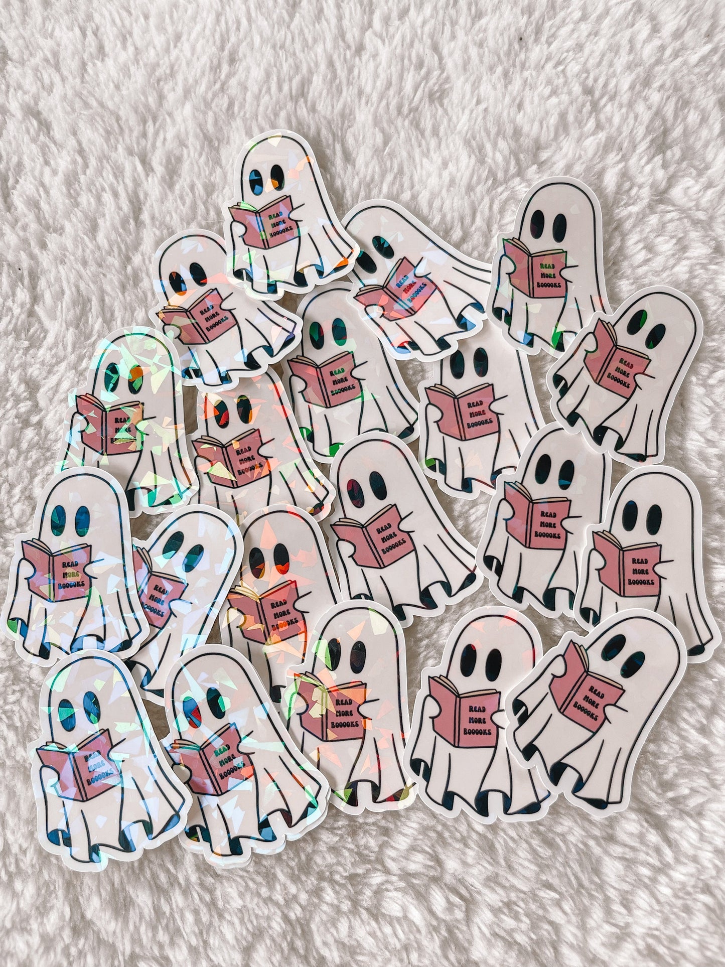 Read More Booooks Ghost Holographic Sticker