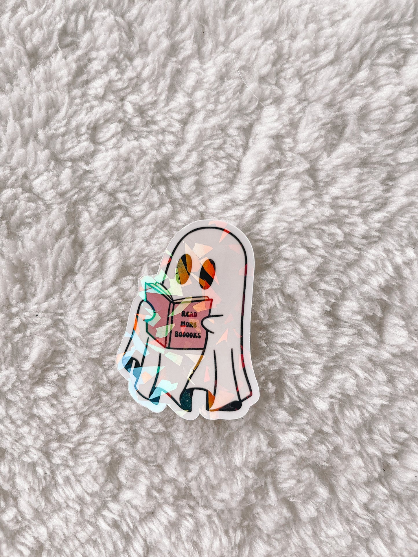 Read More Booooks Ghost Holographic Sticker