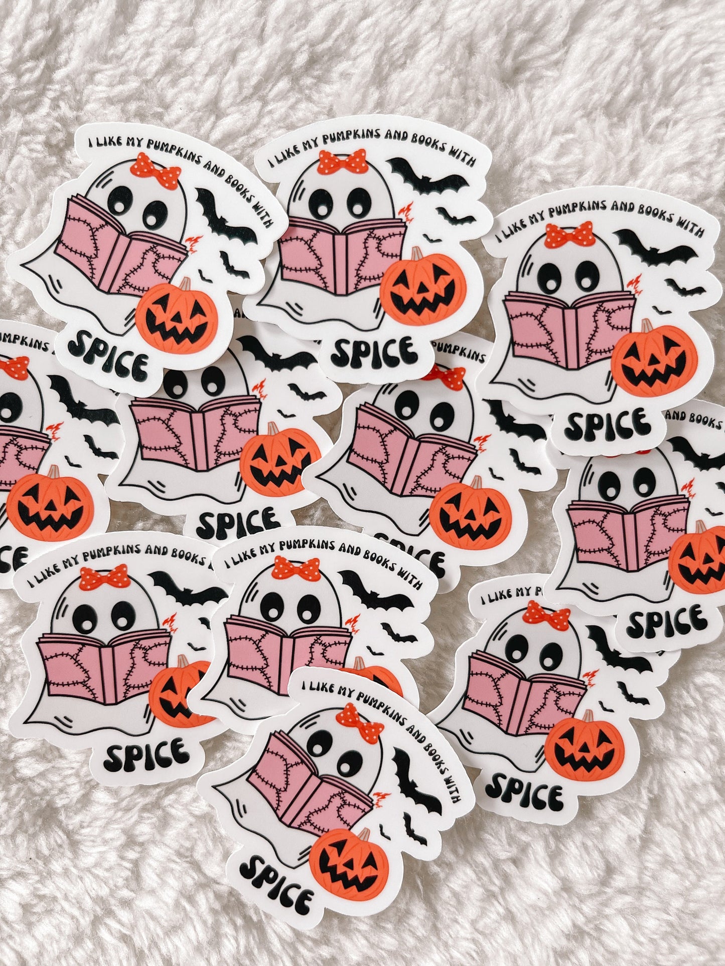 I Like My Pumpkins And Books With Spice Sticker