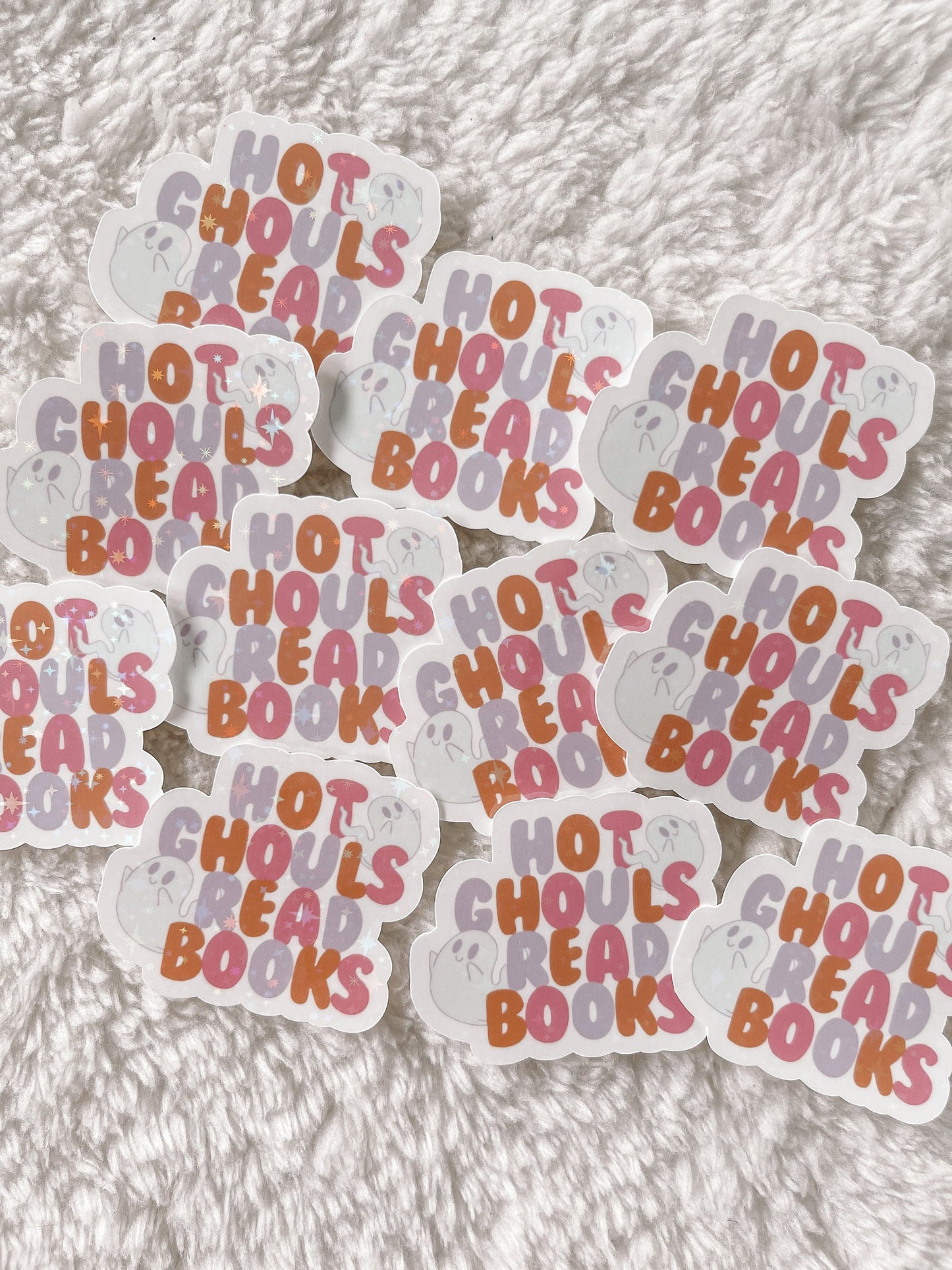 Hot Ghouls Read Books Holographic Sticker