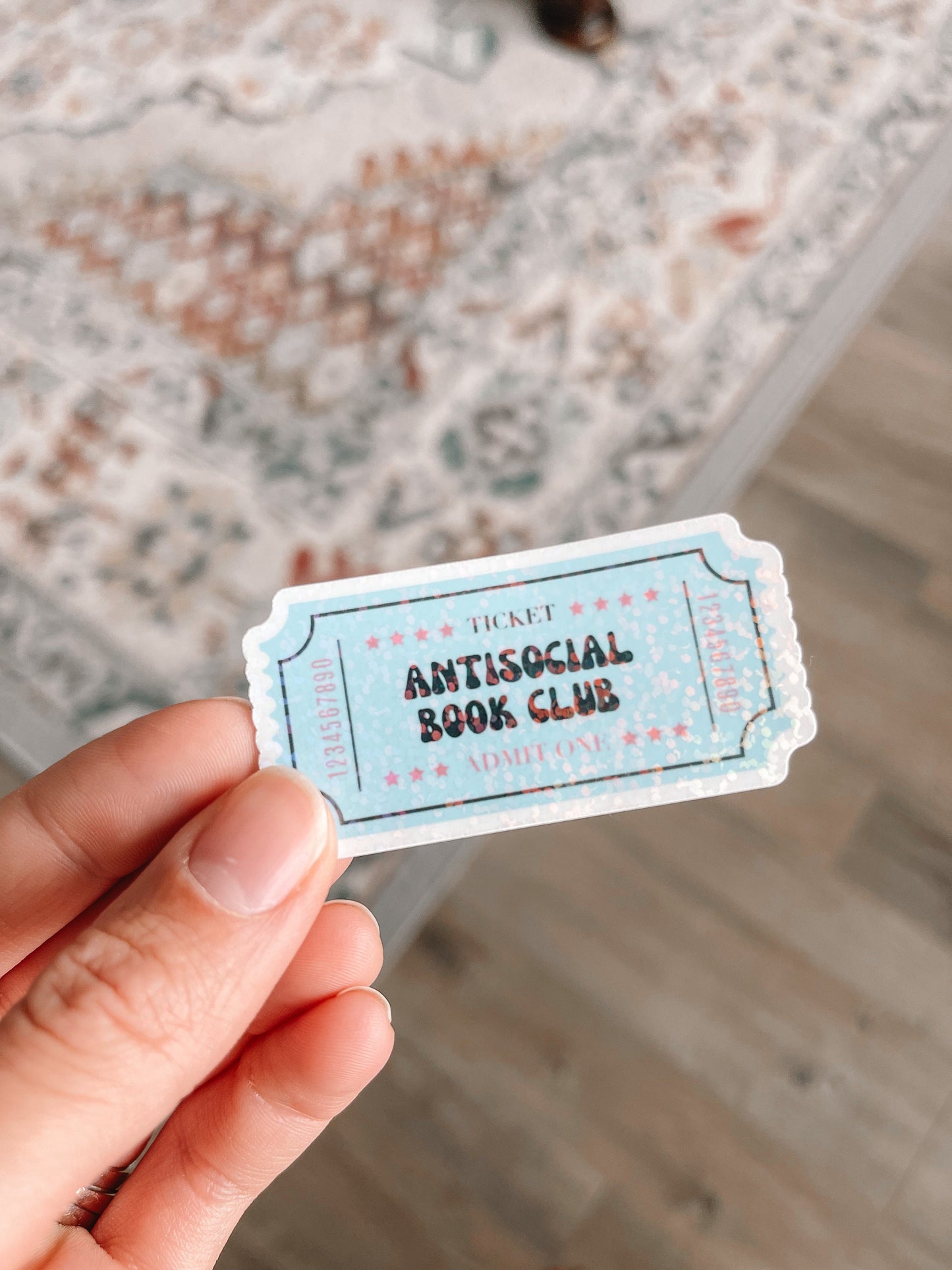 Antisocial Book Club Holographic Sticker