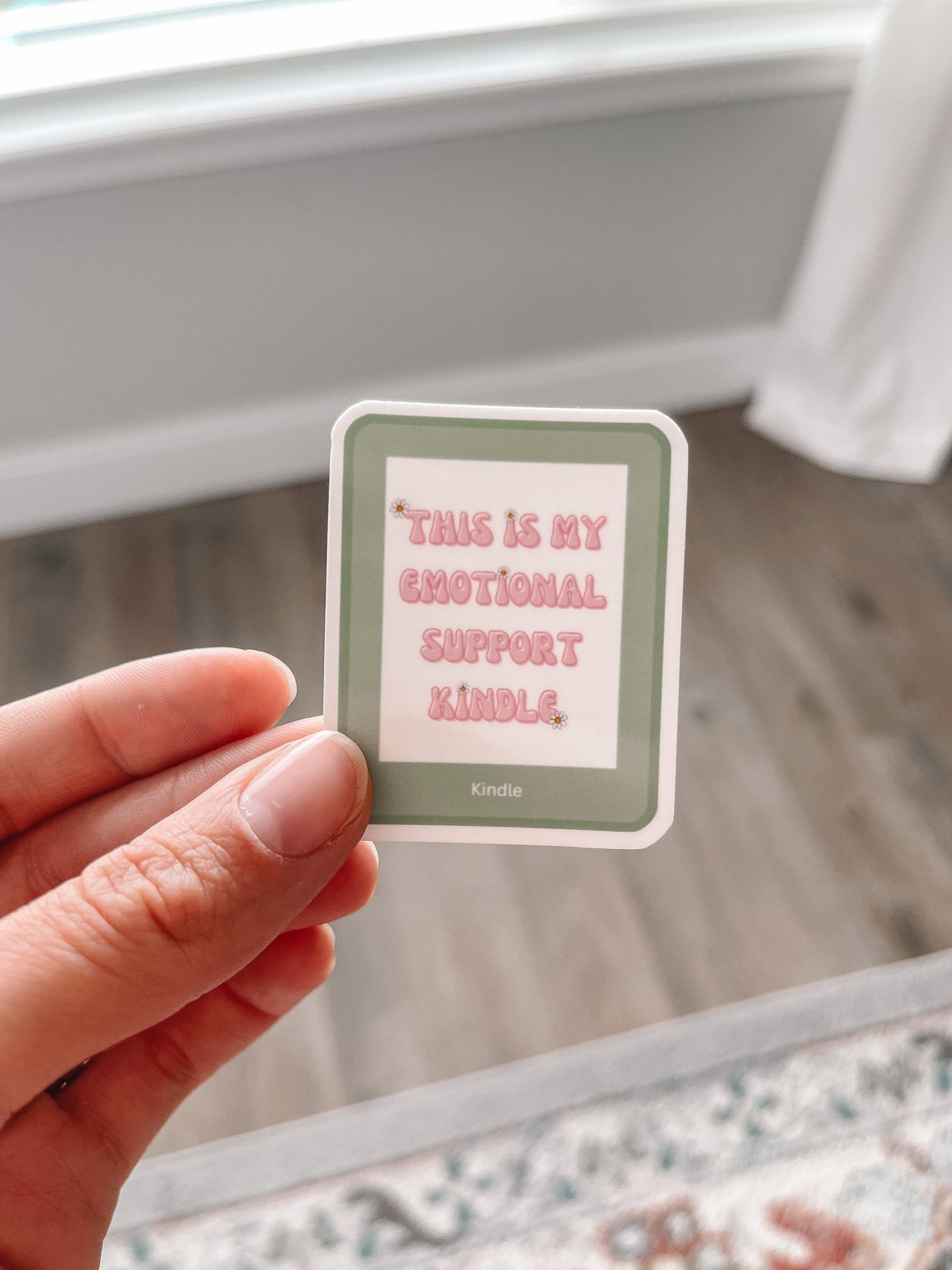 Emotional Support Kindle Sticker