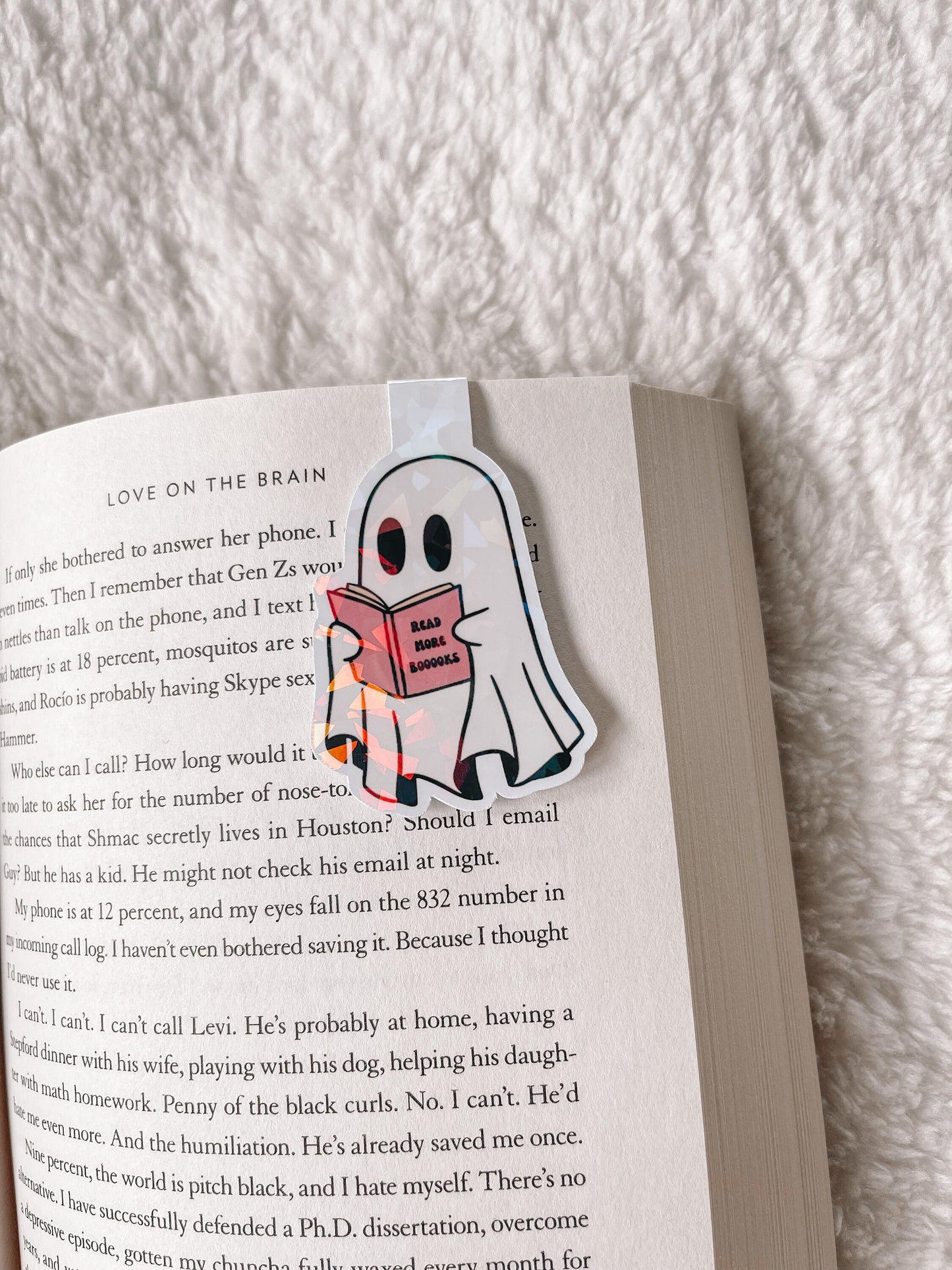 Read More Booooks Reading Ghost Holographic Magnetic Bookmark