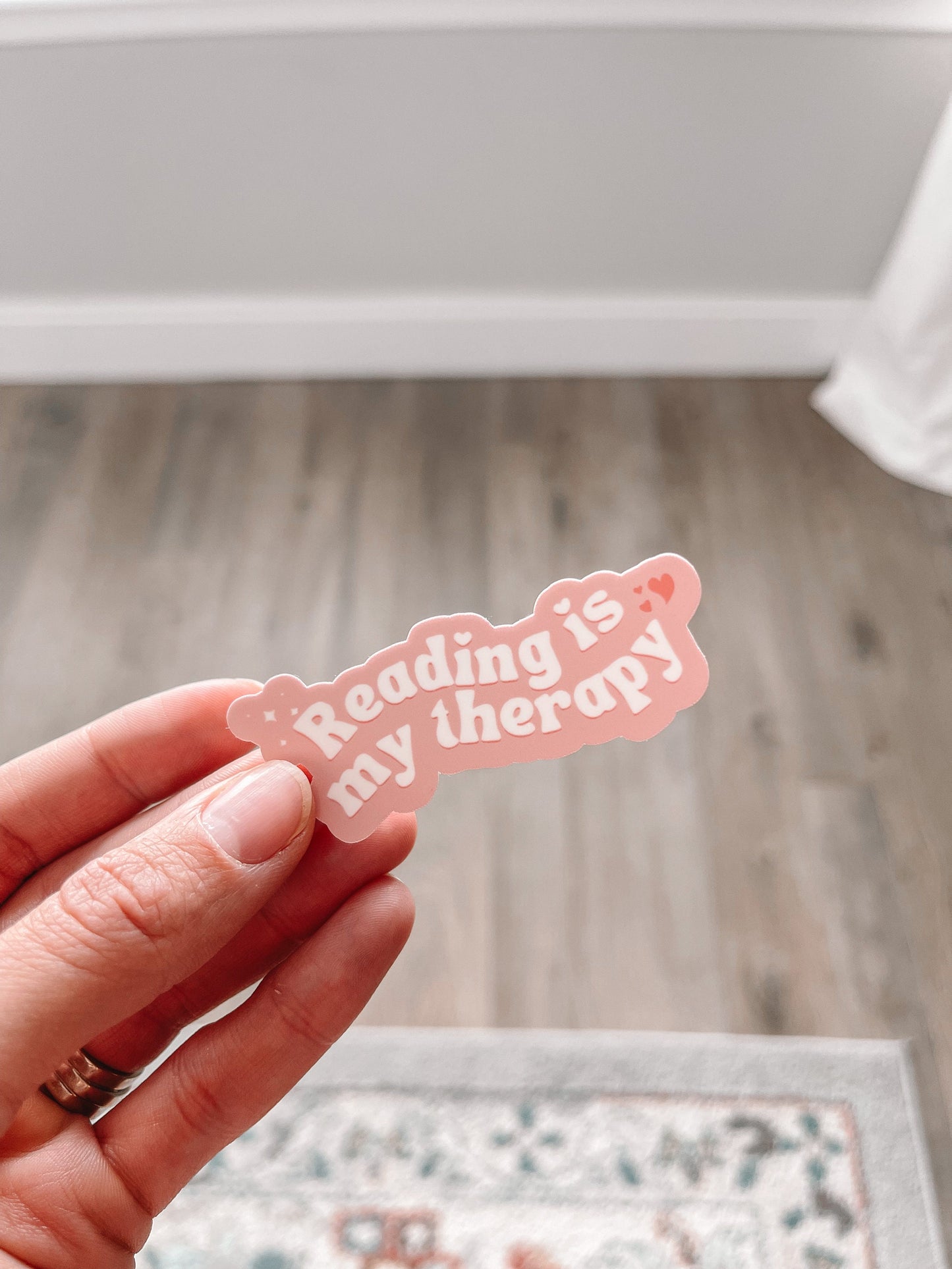 Reading Is My Therapy Sticker