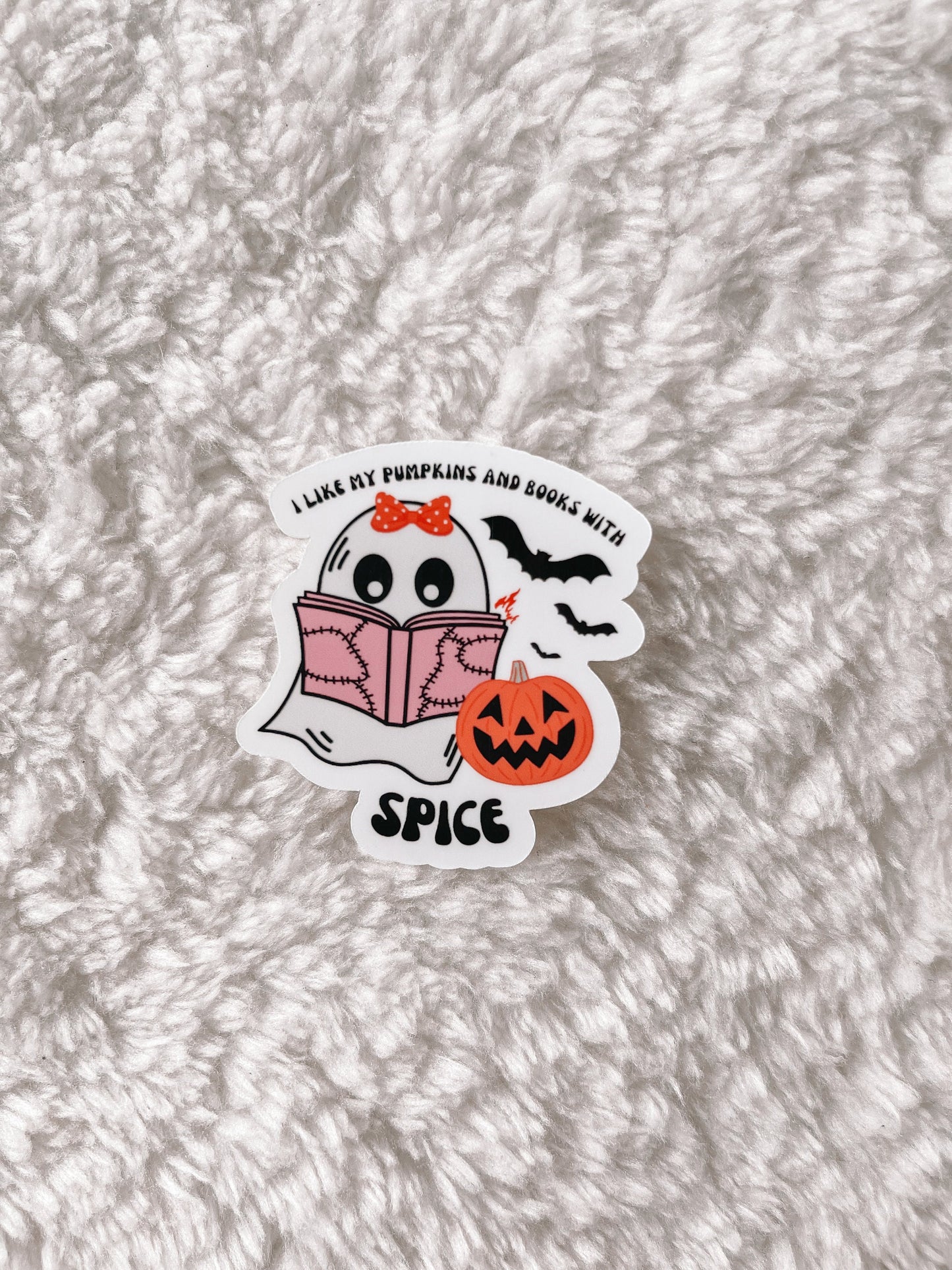 I Like My Pumpkins And Books With Spice Sticker