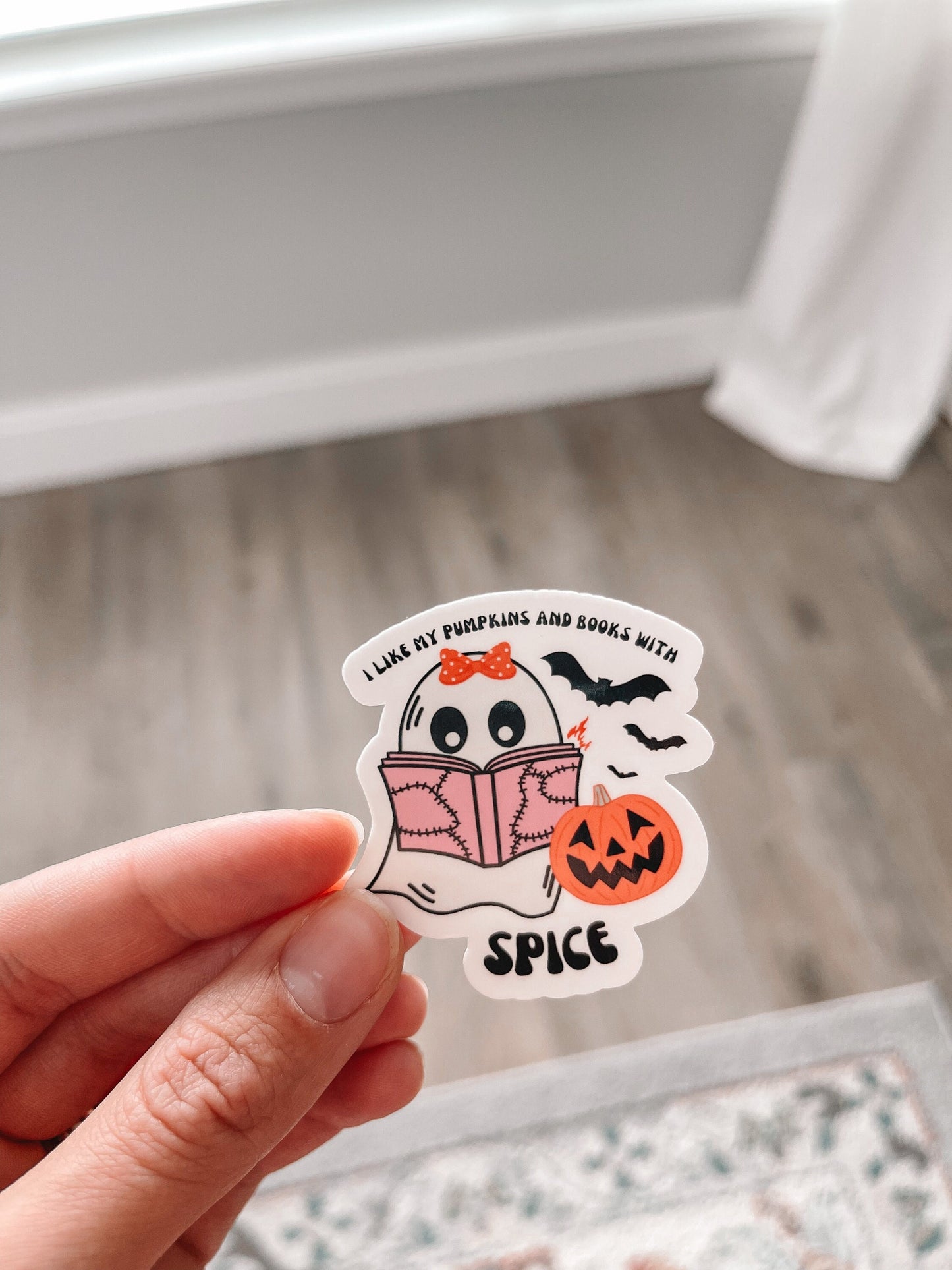 I Like My Pumpkins And Books With Spice Sticker