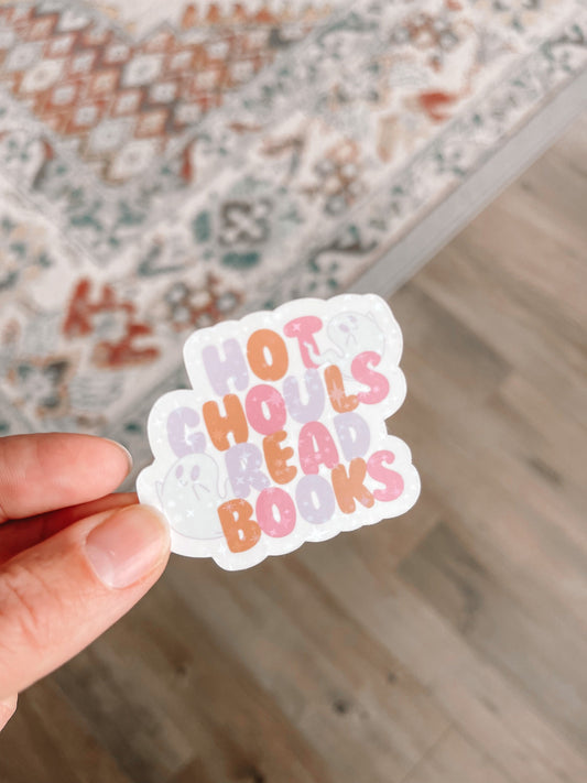 Hot Ghouls Read Books Holographic Sticker