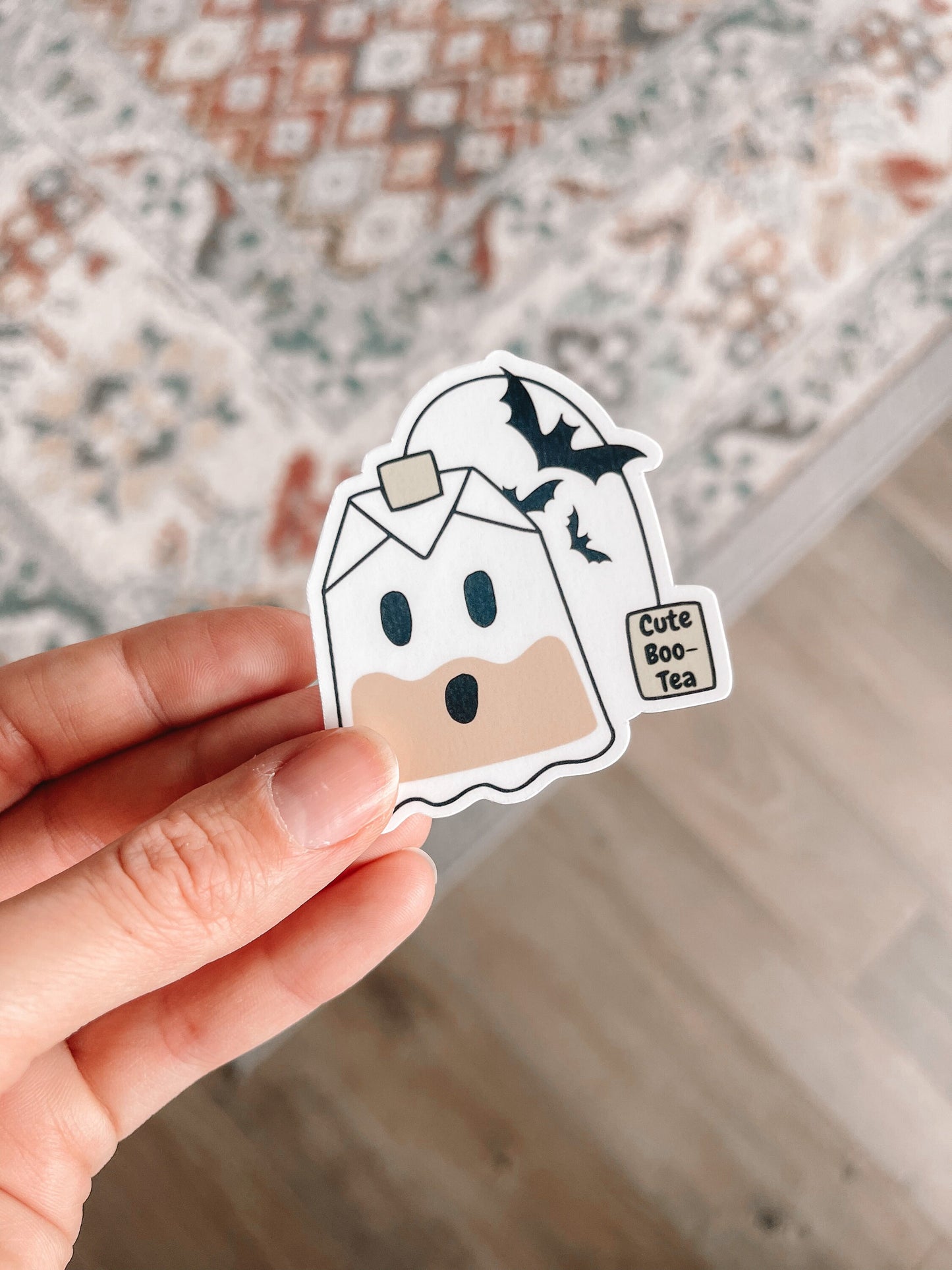 Cute Boo-Tea Ghost Tea Bag Sticker