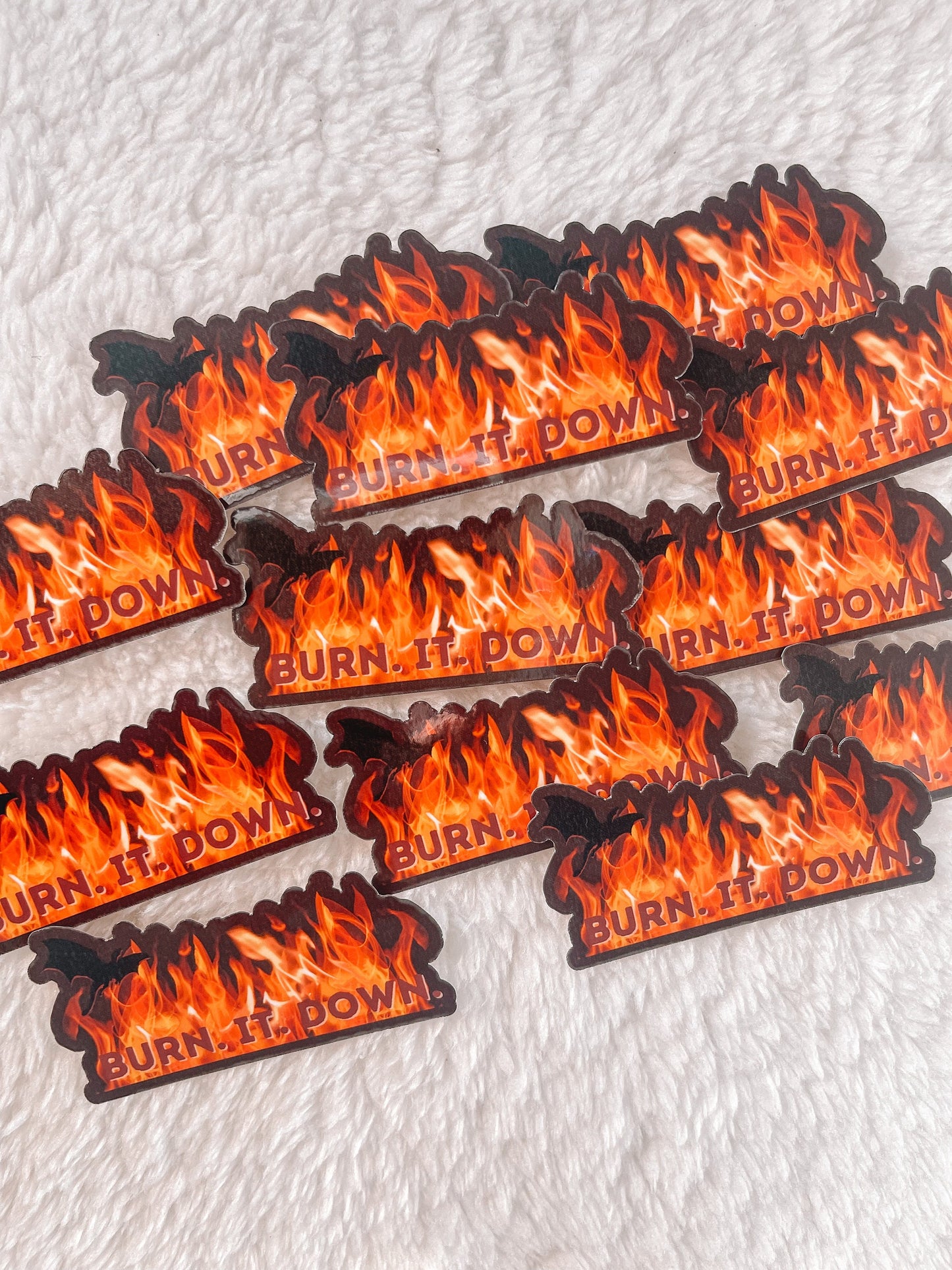 Fourth Wing Burn It Down Iron Flame Sticker