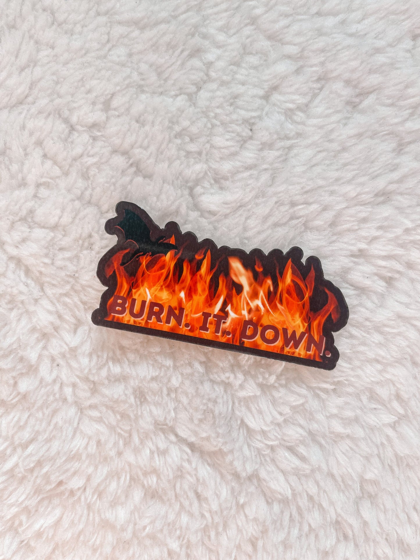 Fourth Wing Burn It Down Iron Flame Sticker