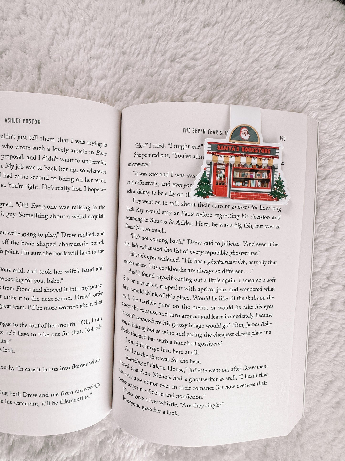 Santa’s Bookstore Christmas Magnetic Bookmark