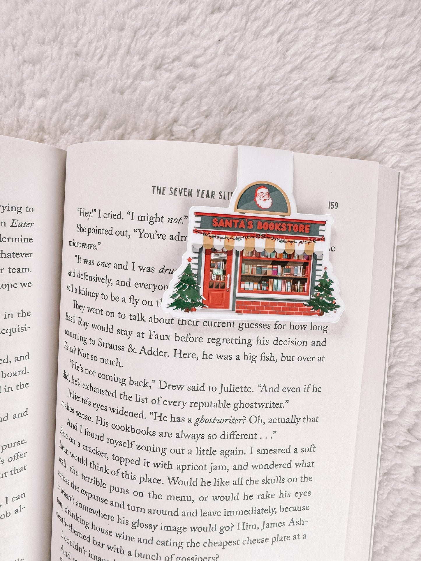 Santa’s Bookstore Christmas Magnetic Bookmark