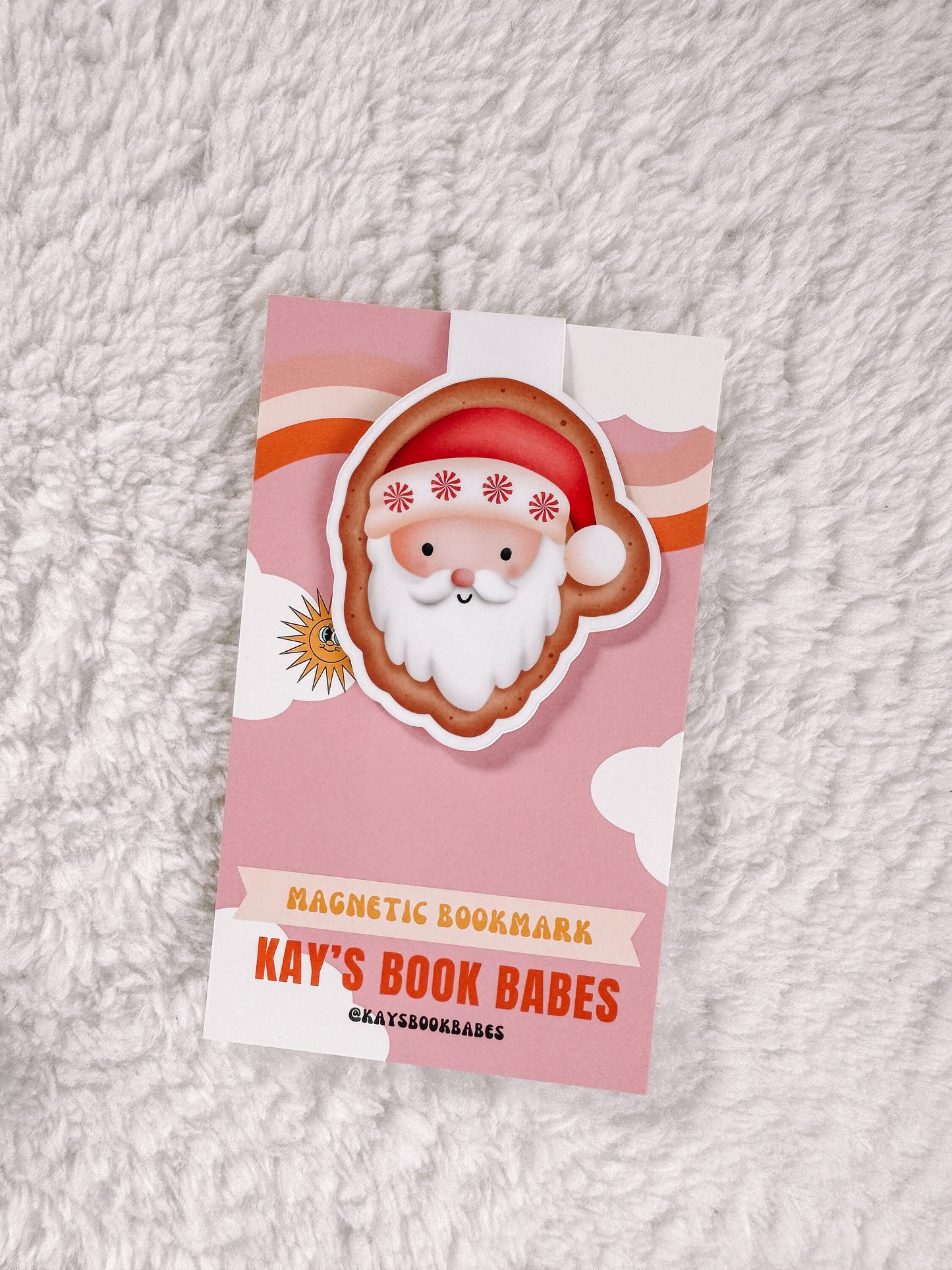 Santa Christmas Cookie Magnetic Bookmark