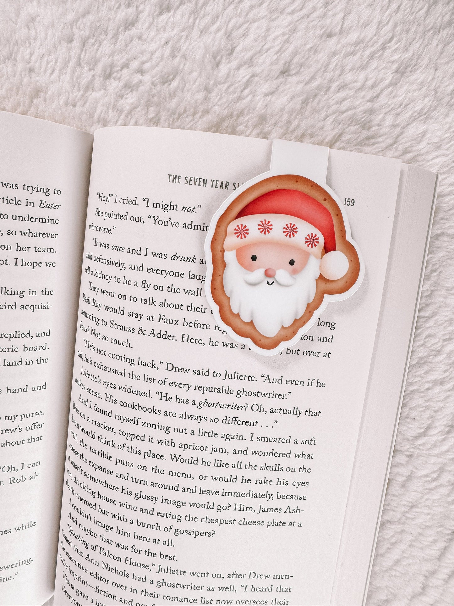 Santa Christmas Cookie Magnetic Bookmark