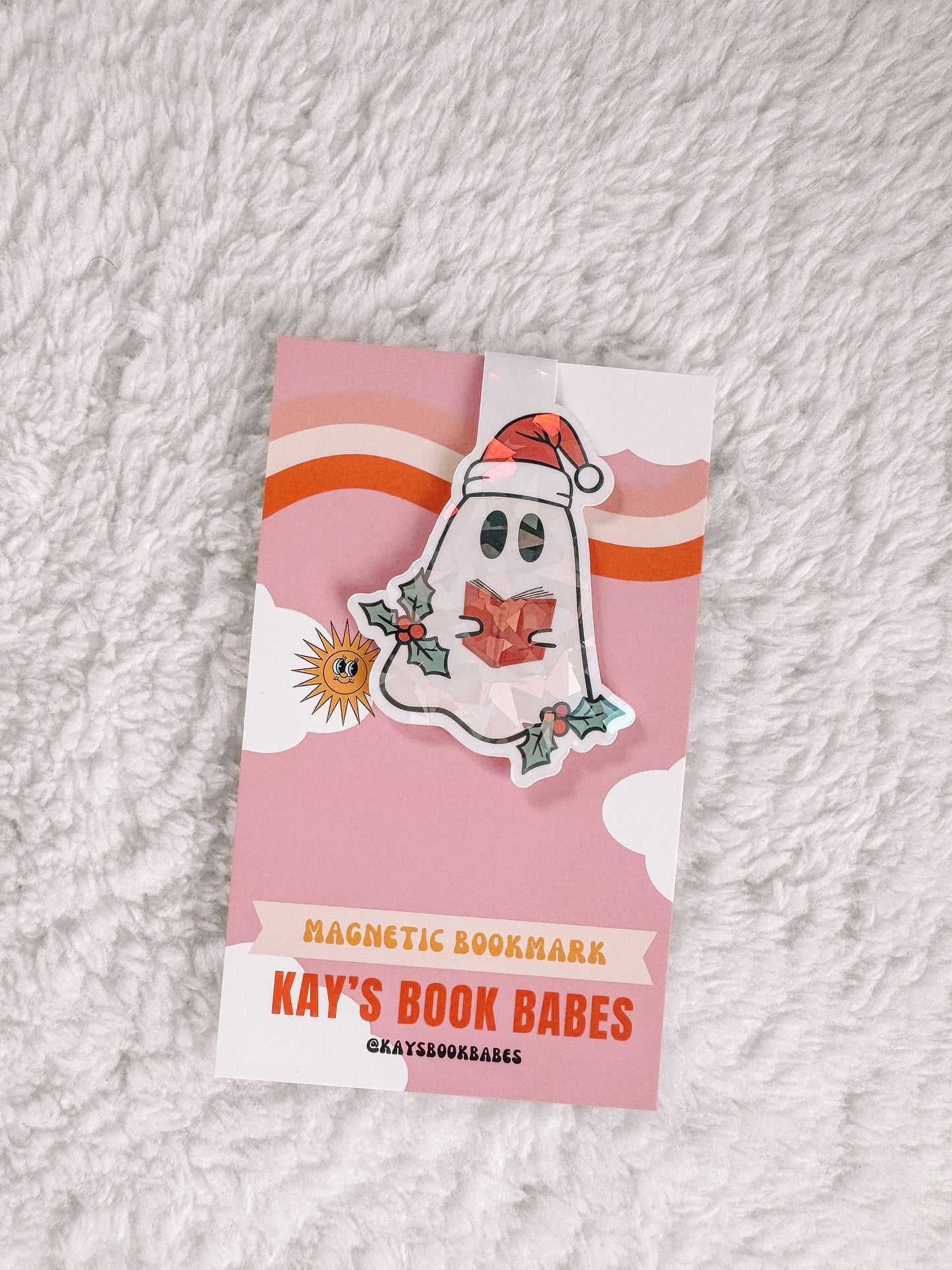 Christmas Reading Ghost Holographic Magnetic Bookmark