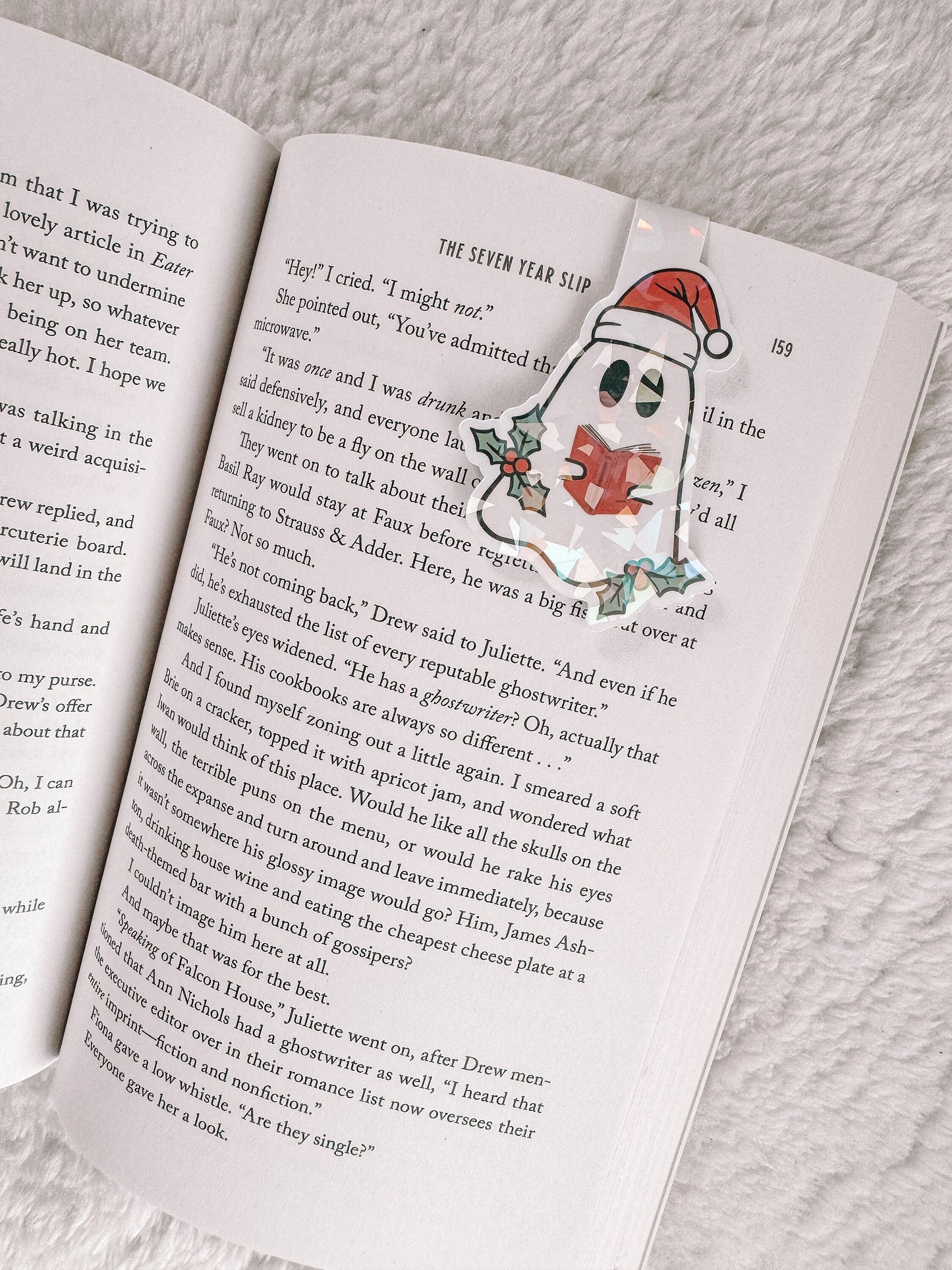 Christmas Reading Ghost Holographic Magnetic Bookmark