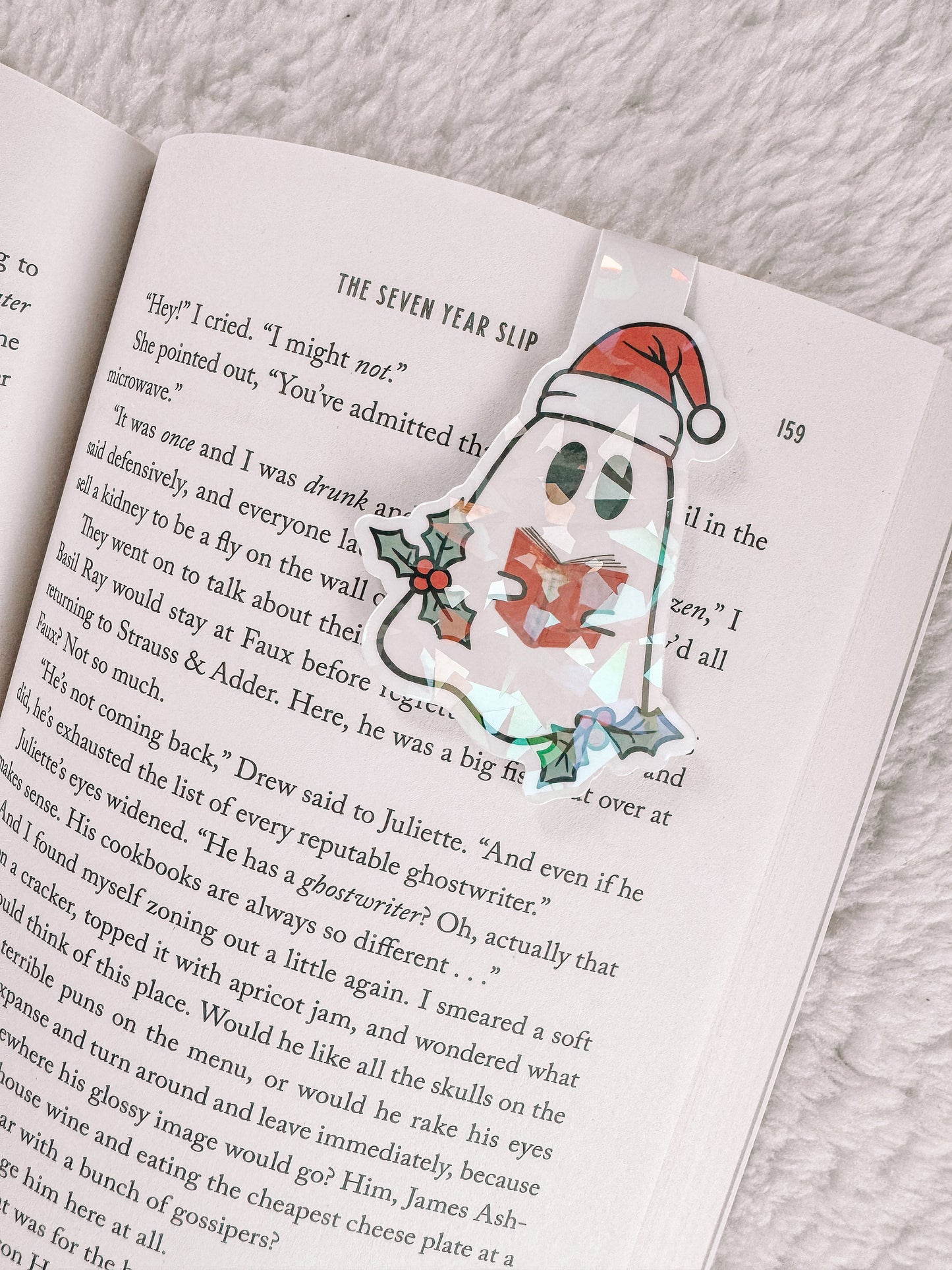 Christmas Reading Ghost Holographic Magnetic Bookmark