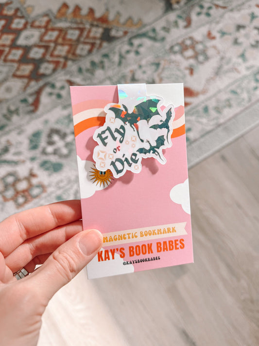 Fly Or Die Holographic Magnetic Bookmark