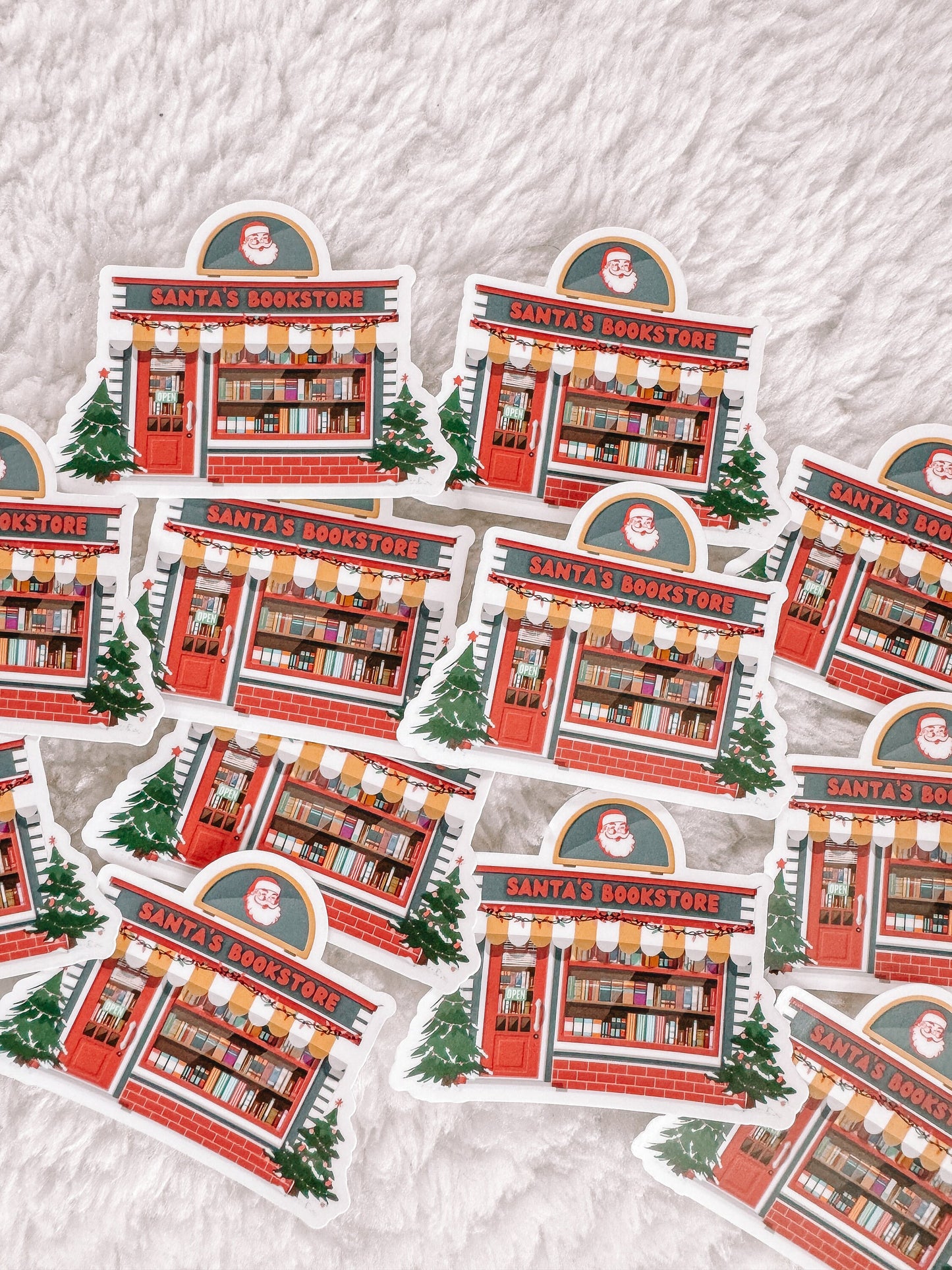 Santa’s Bookstore Christmas Sticker