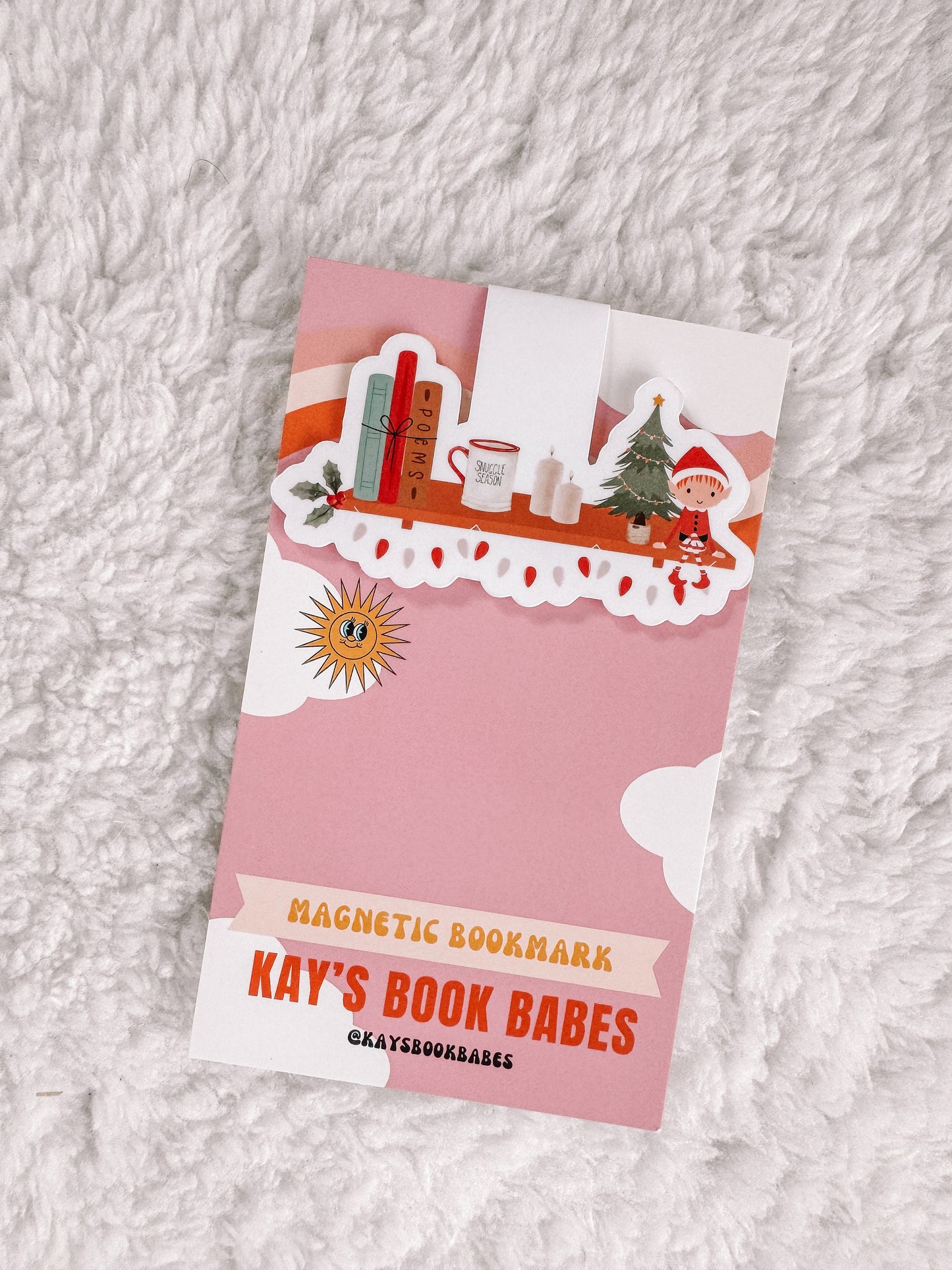 Christmas Bookshelf Magnetic Bookmark