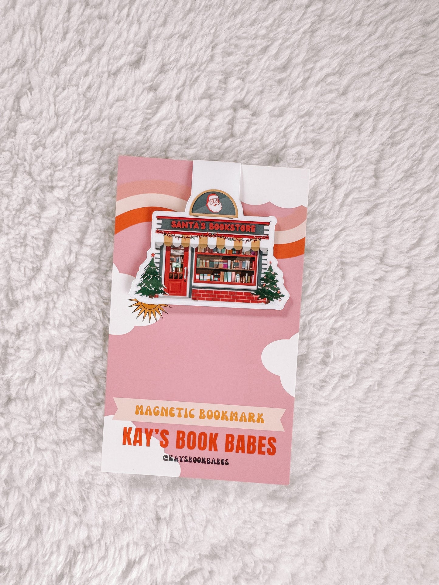 Santa’s Bookstore Christmas Magnetic Bookmark