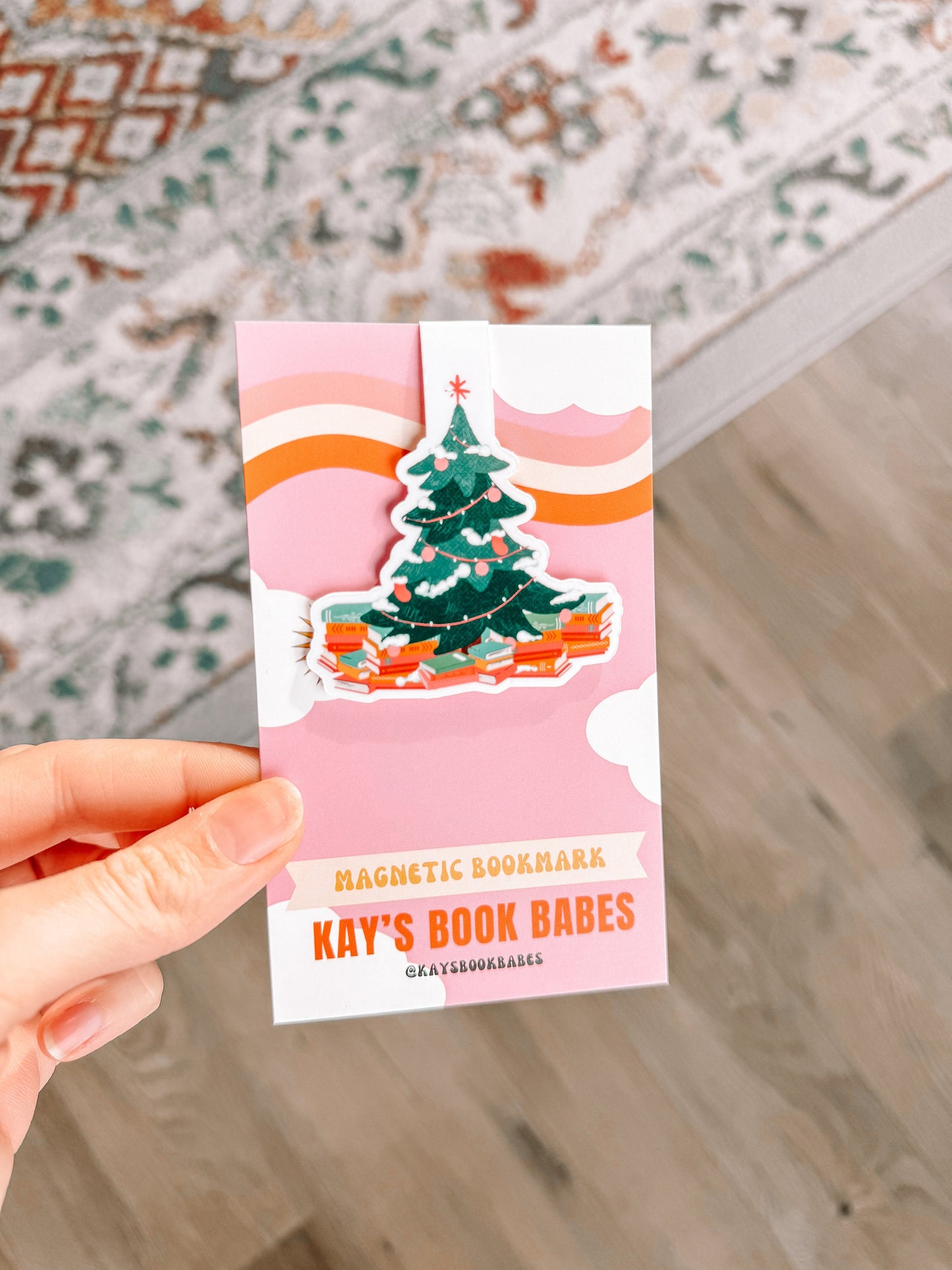 Books Under The Tree Christmas Magnetic Bookmark