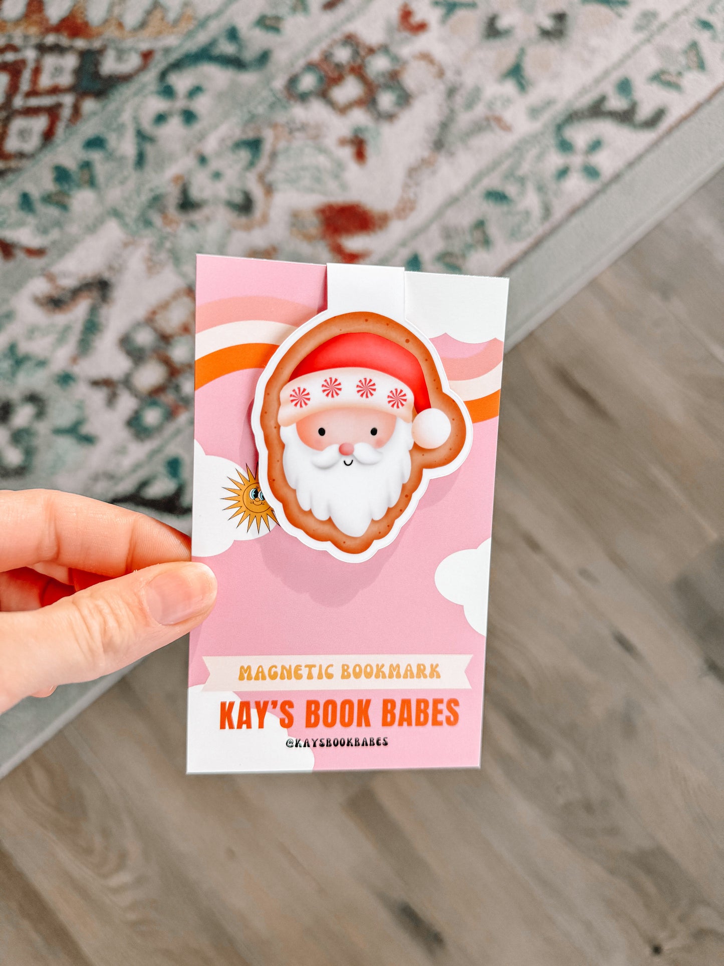 Santa Christmas Cookie Magnetic Bookmark