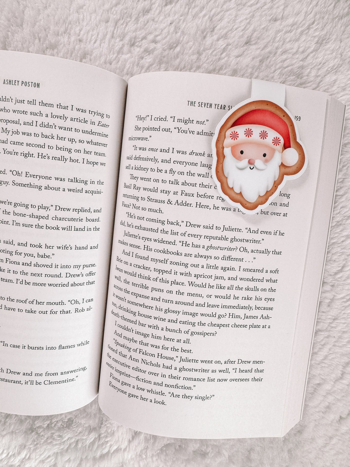 Santa Christmas Cookie Magnetic Bookmark