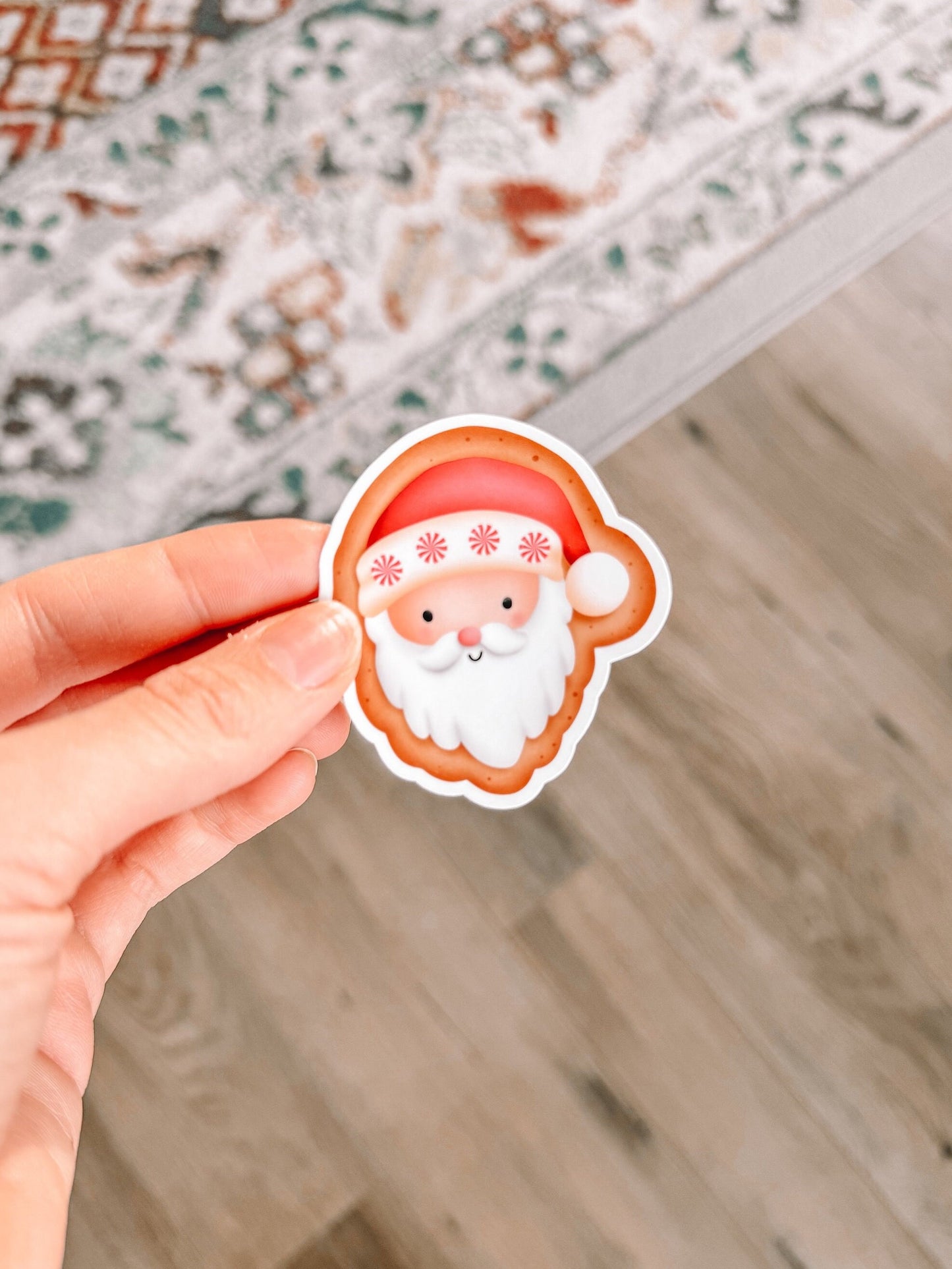 Santa Christmas Cookie Christmas Sticker