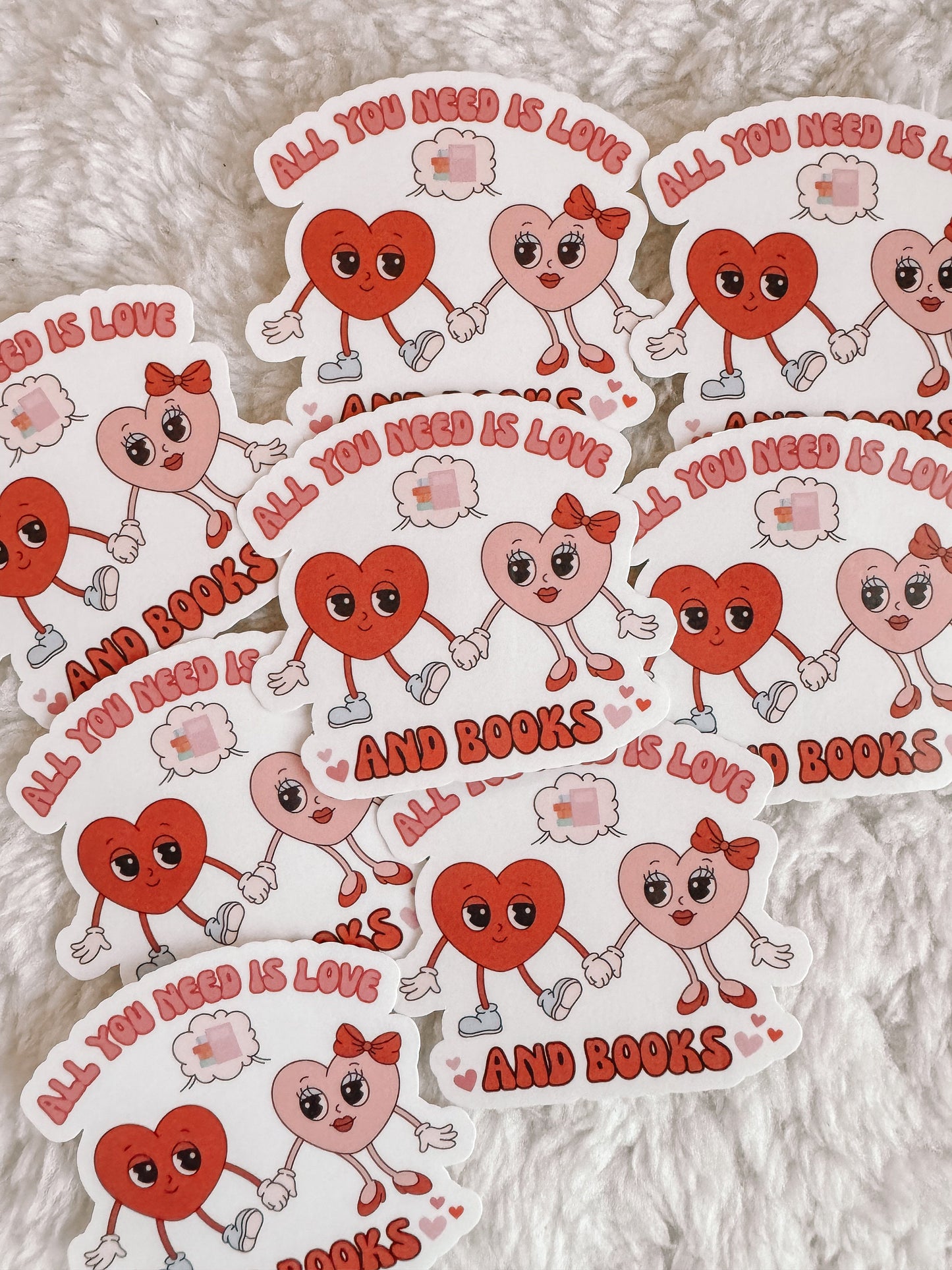 All You Need Is Love And Books Valentine’s Day Sticker