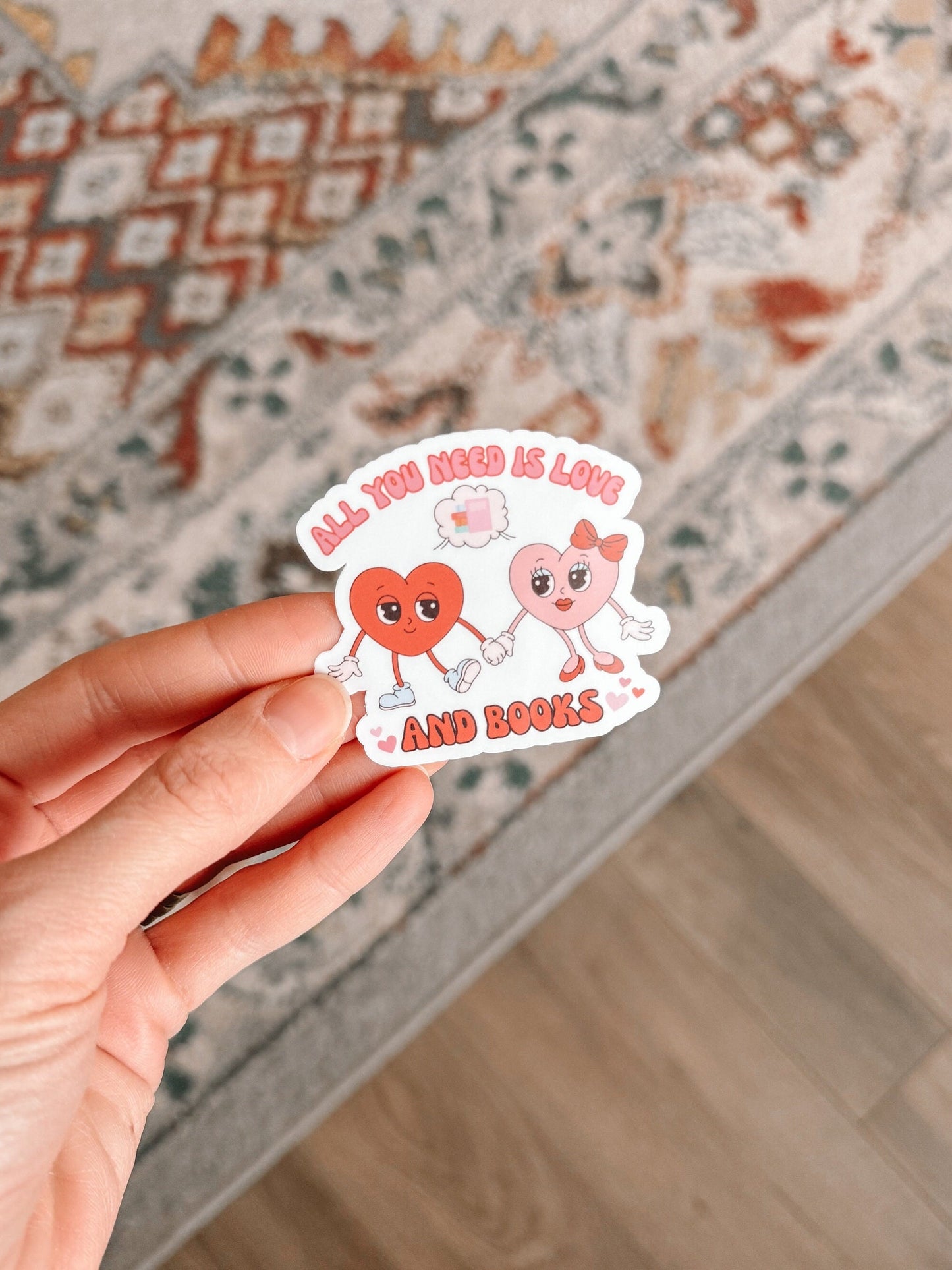 All You Need Is Love And Books Valentine’s Day Sticker