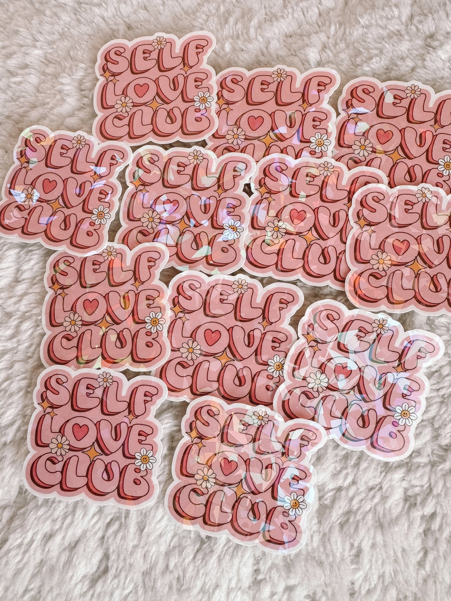 Self Love Club Holographic Sticker