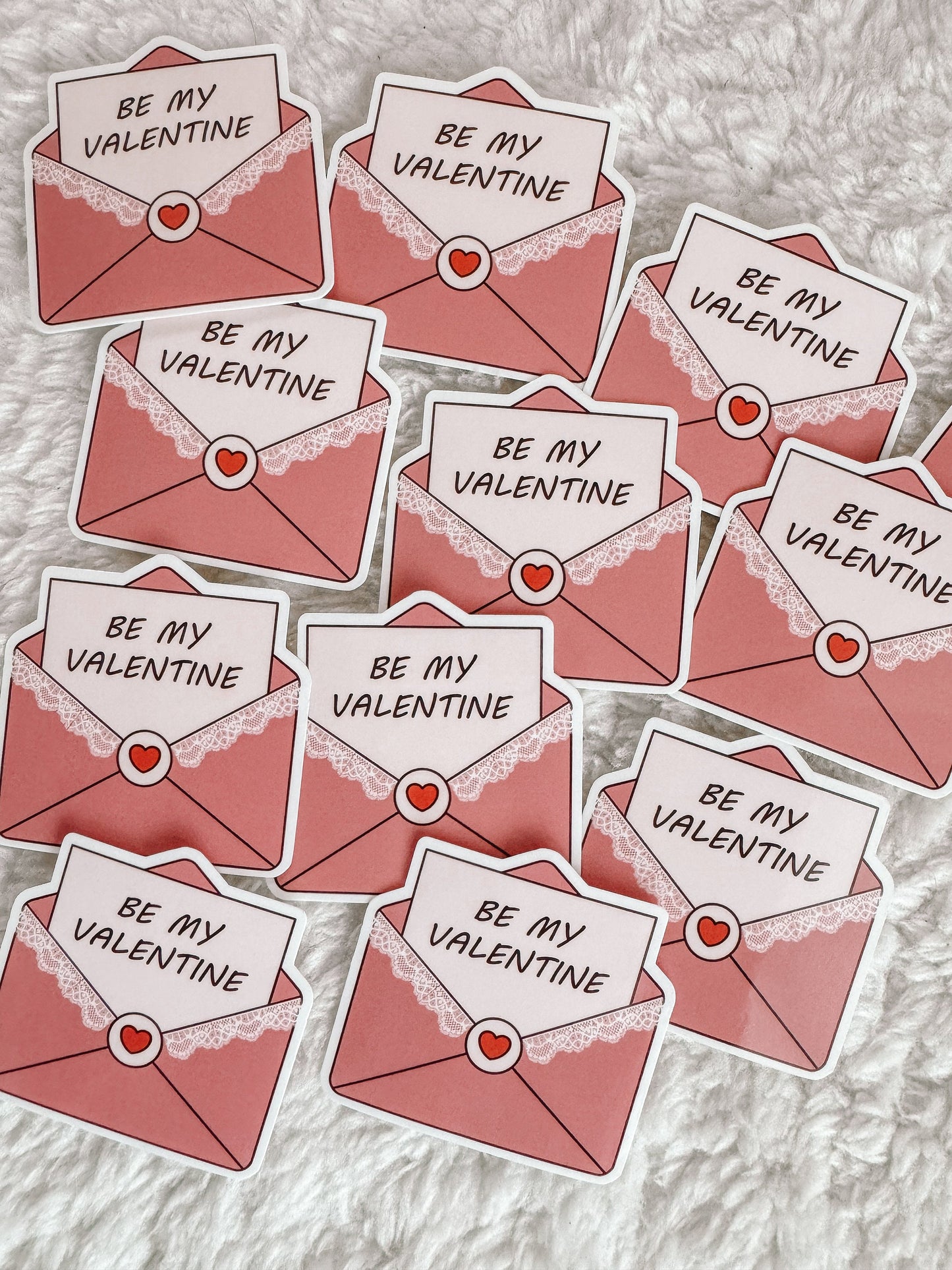 Be My Valentine Letter Sticker