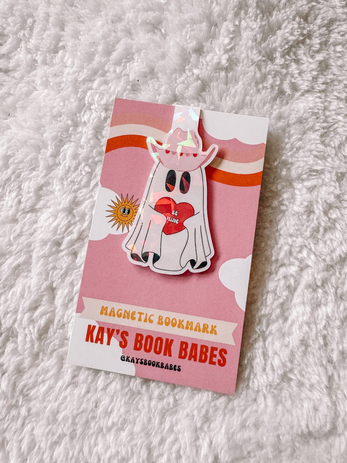 Be Mine Valentine’s Day Ghost Holographic Magnetic Bookmark