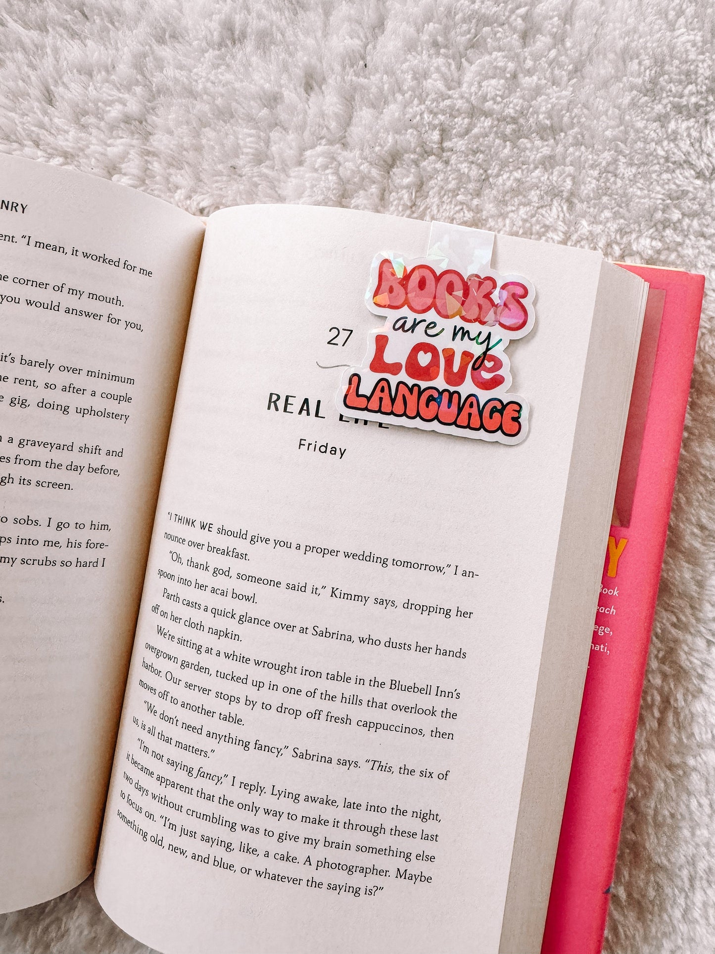 Books Are My Love Language Holographic Magnetic Bookmark