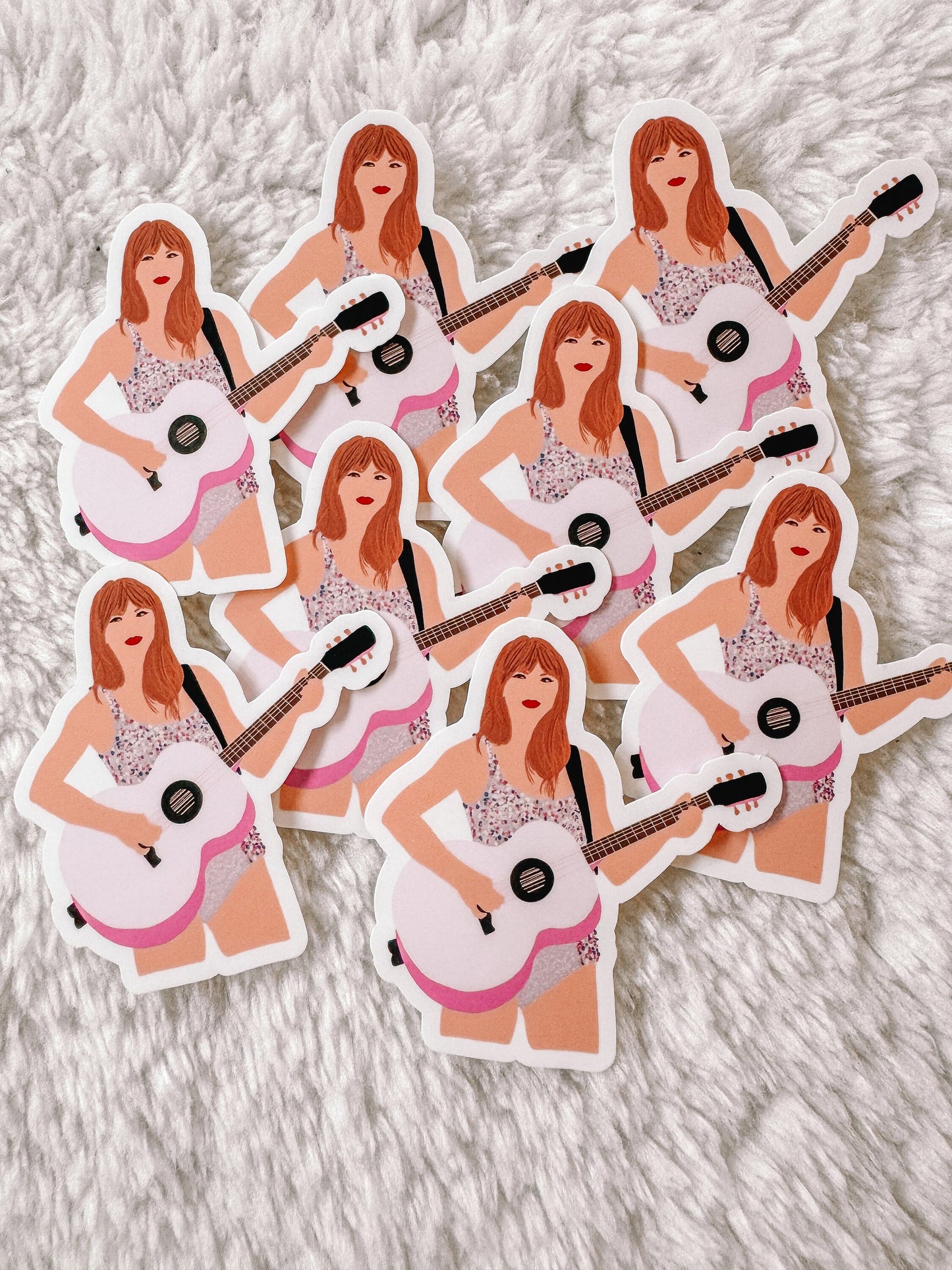 Taylor Swift Pink Guitar The Eras Tour Sticker