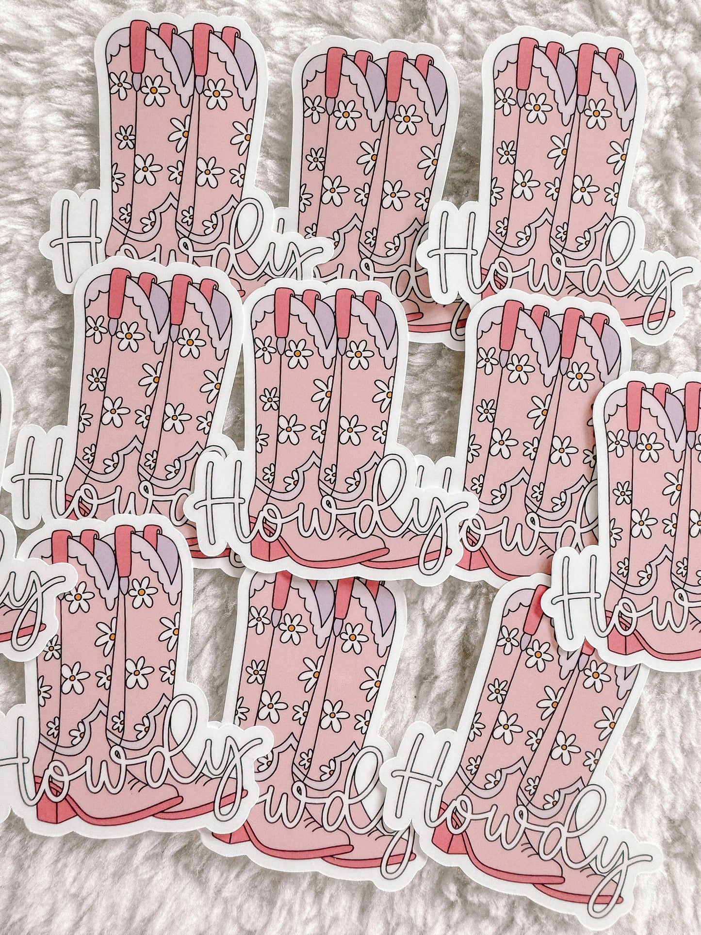 Howdy Cowgirl Boots Sticker