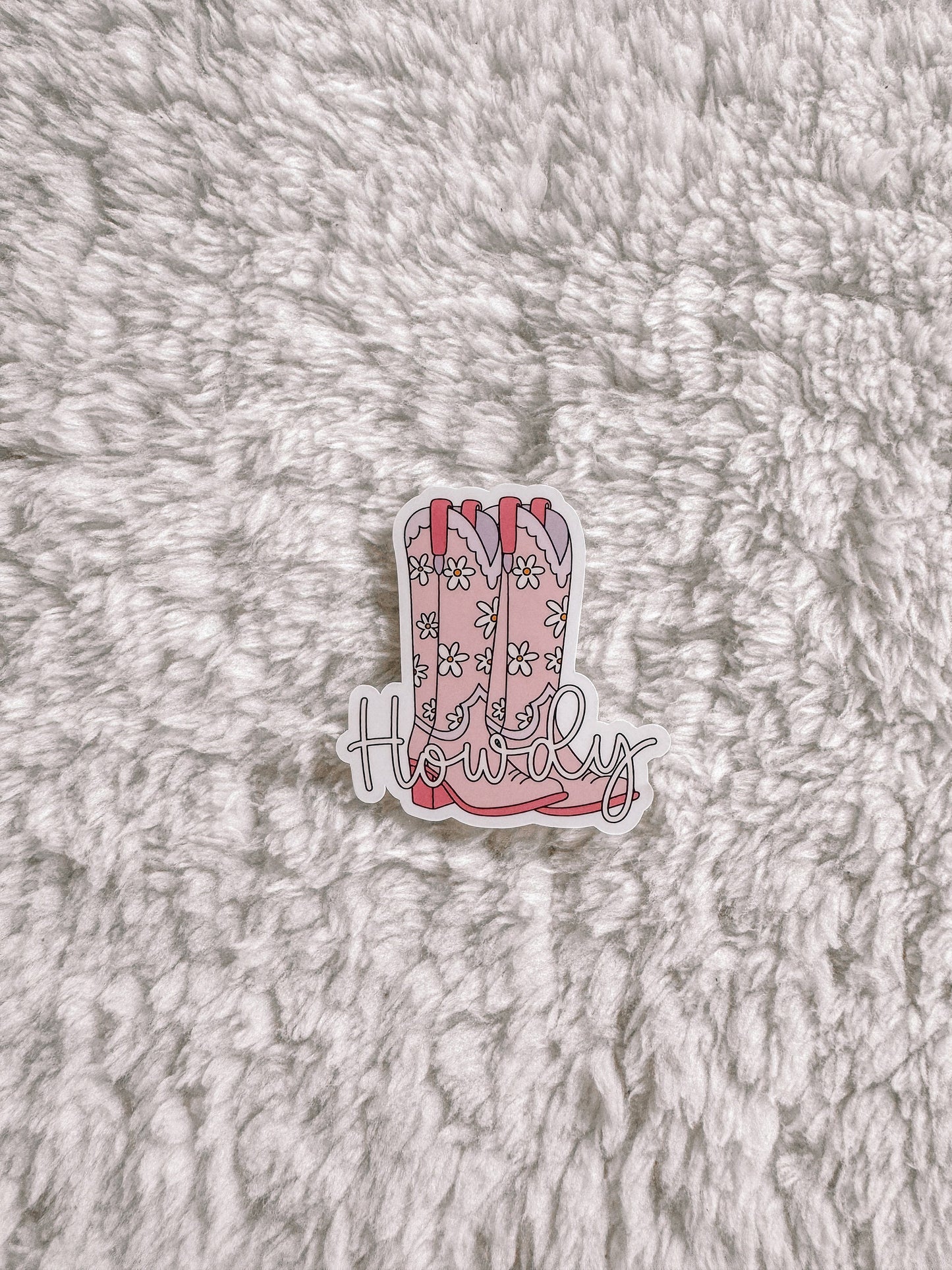 Howdy Cowgirl Boots Sticker