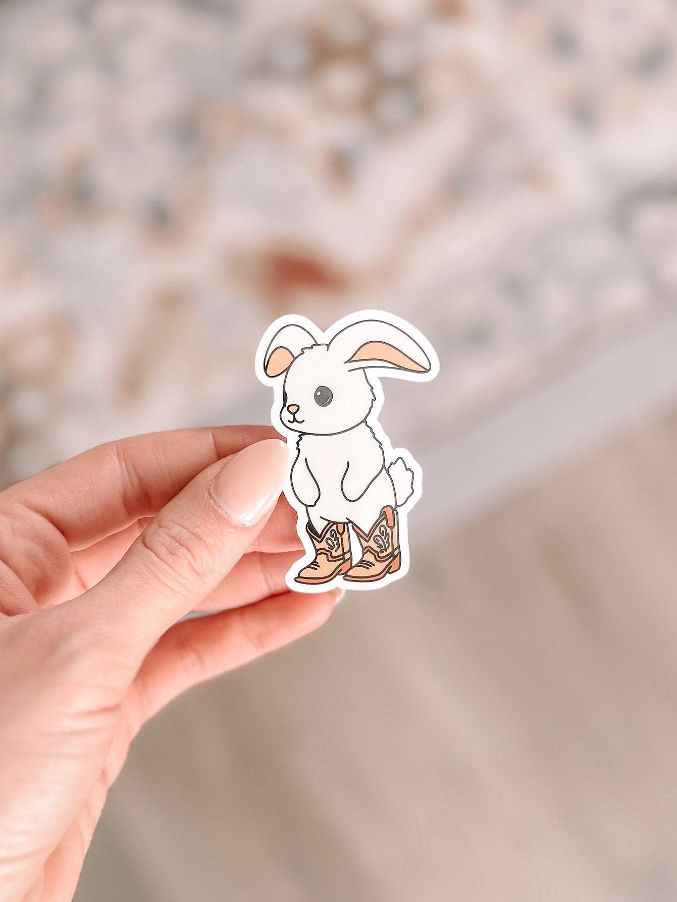 Bunny Rabbit Cowboy Sticker