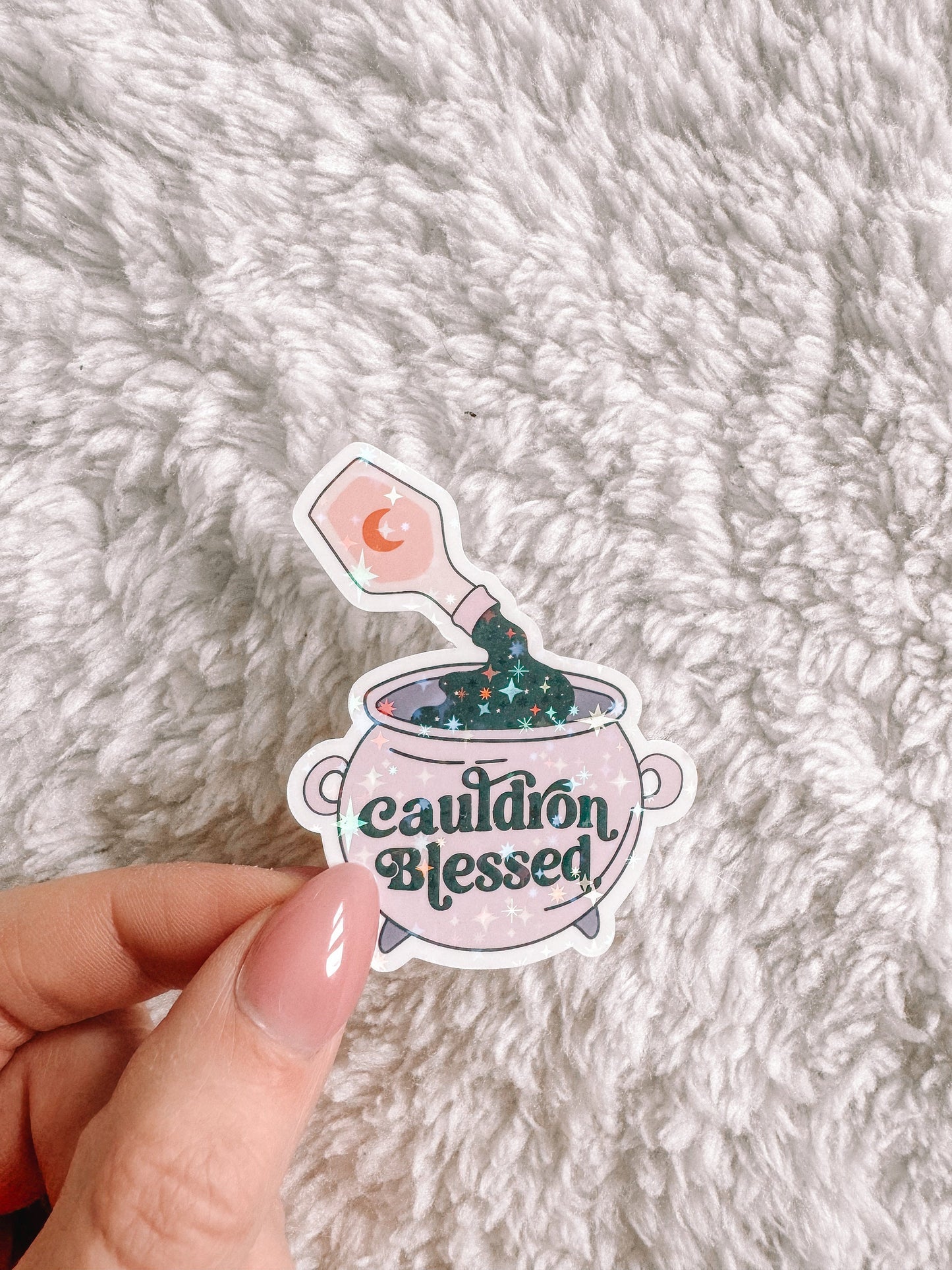 Cauldron Blessed Holographic Sticker