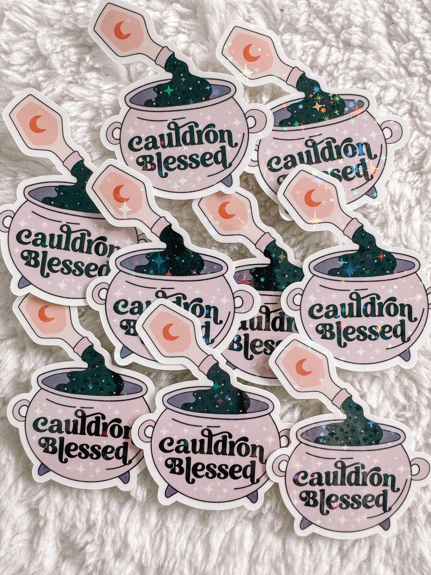 Cauldron Blessed Holographic Sticker