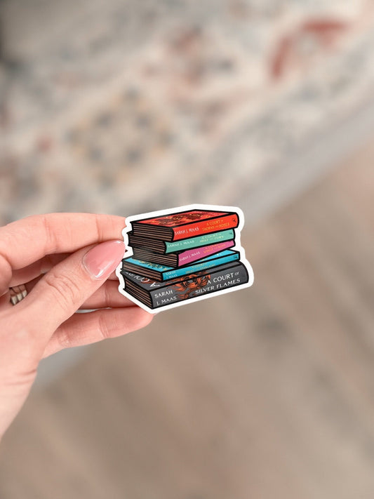 Fantasy Book Stack Sticker