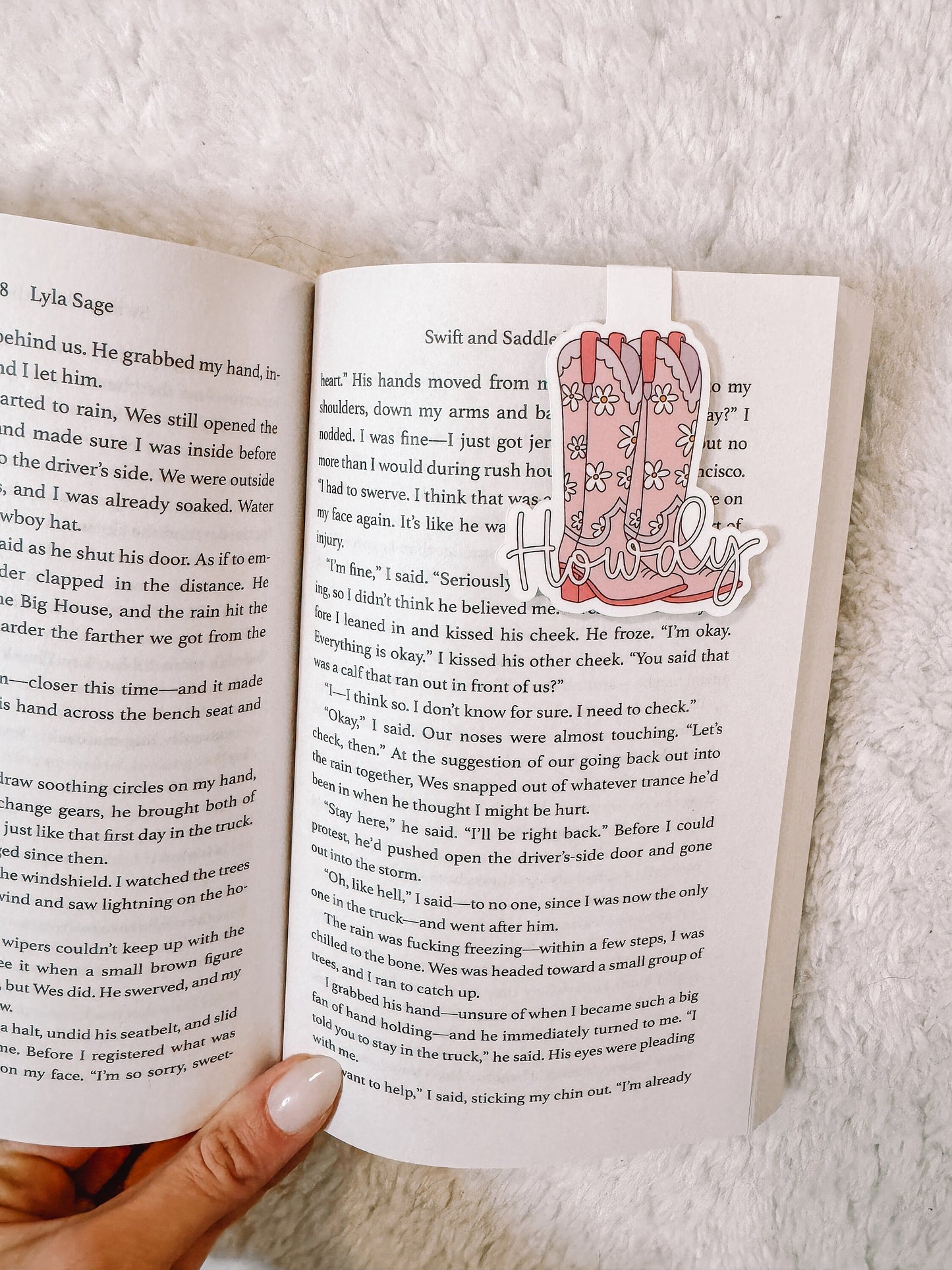 Howdy Cowgirl Boot Magnetic Bookmark