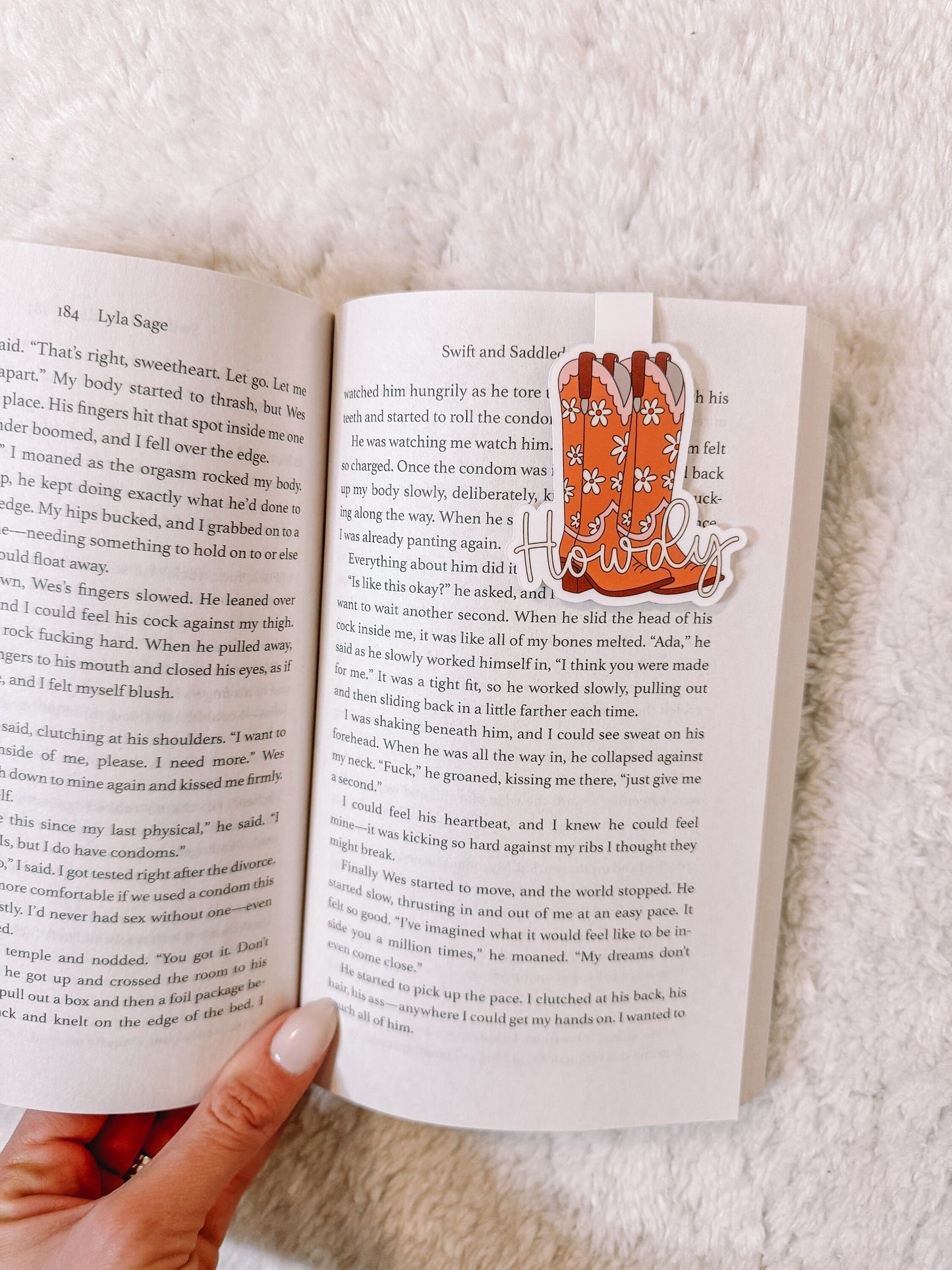 Howdy Cowgirl Boot Magnetic Bookmark